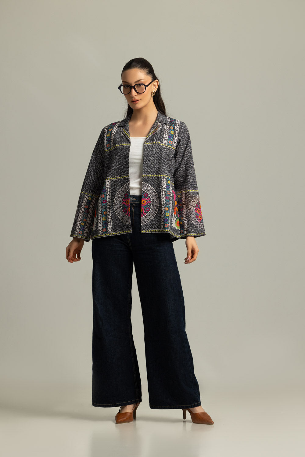 Khaddar Slub Printed Waistcoat