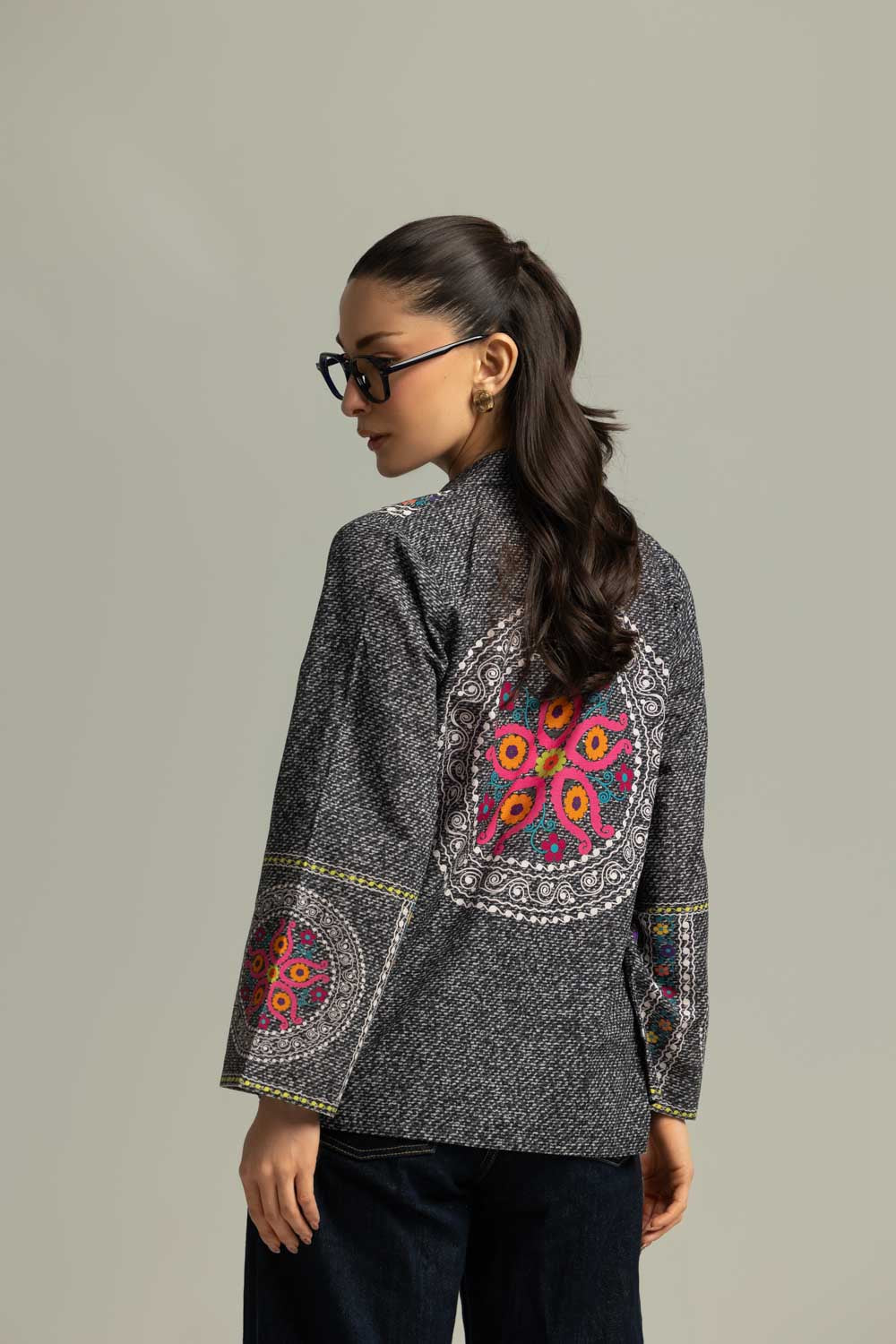Khaddar Slub Printed Waistcoat