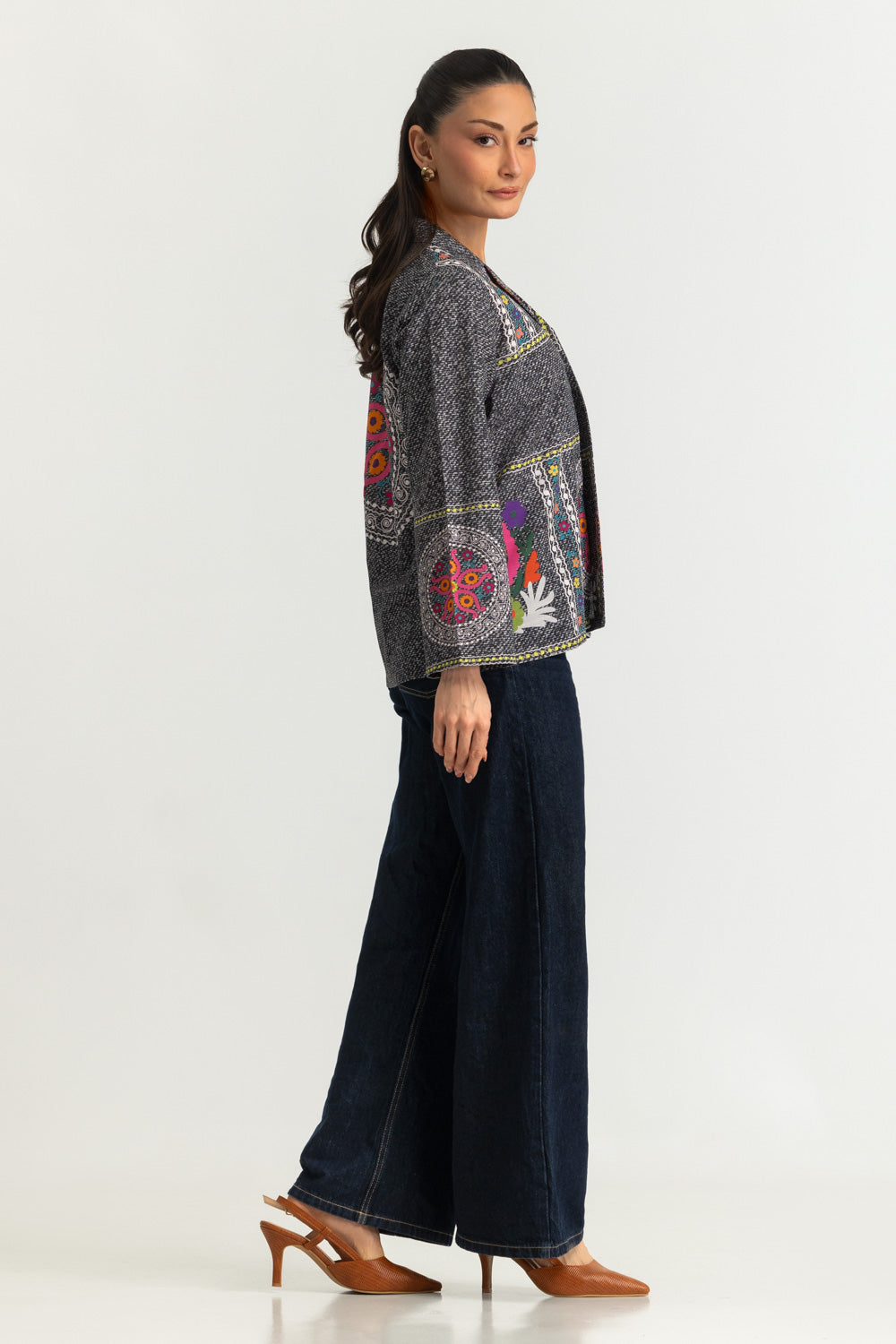 Khaddar Slub Printed Waistcoat