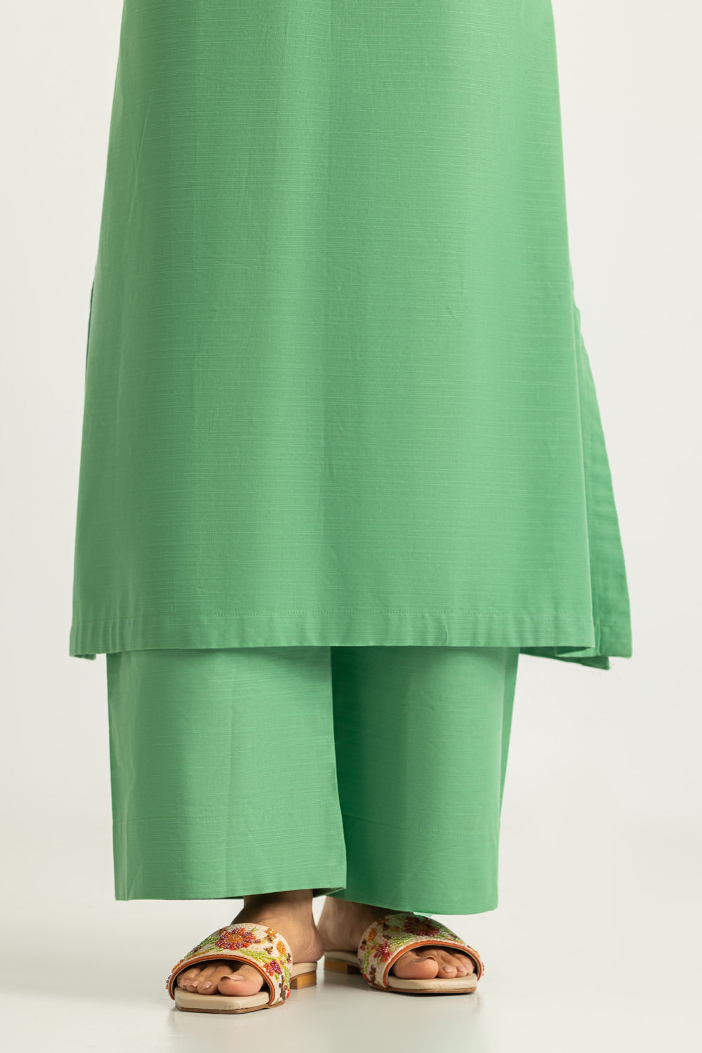 Khaddar Slub Shirt And Trouser With Printed Waistcoat