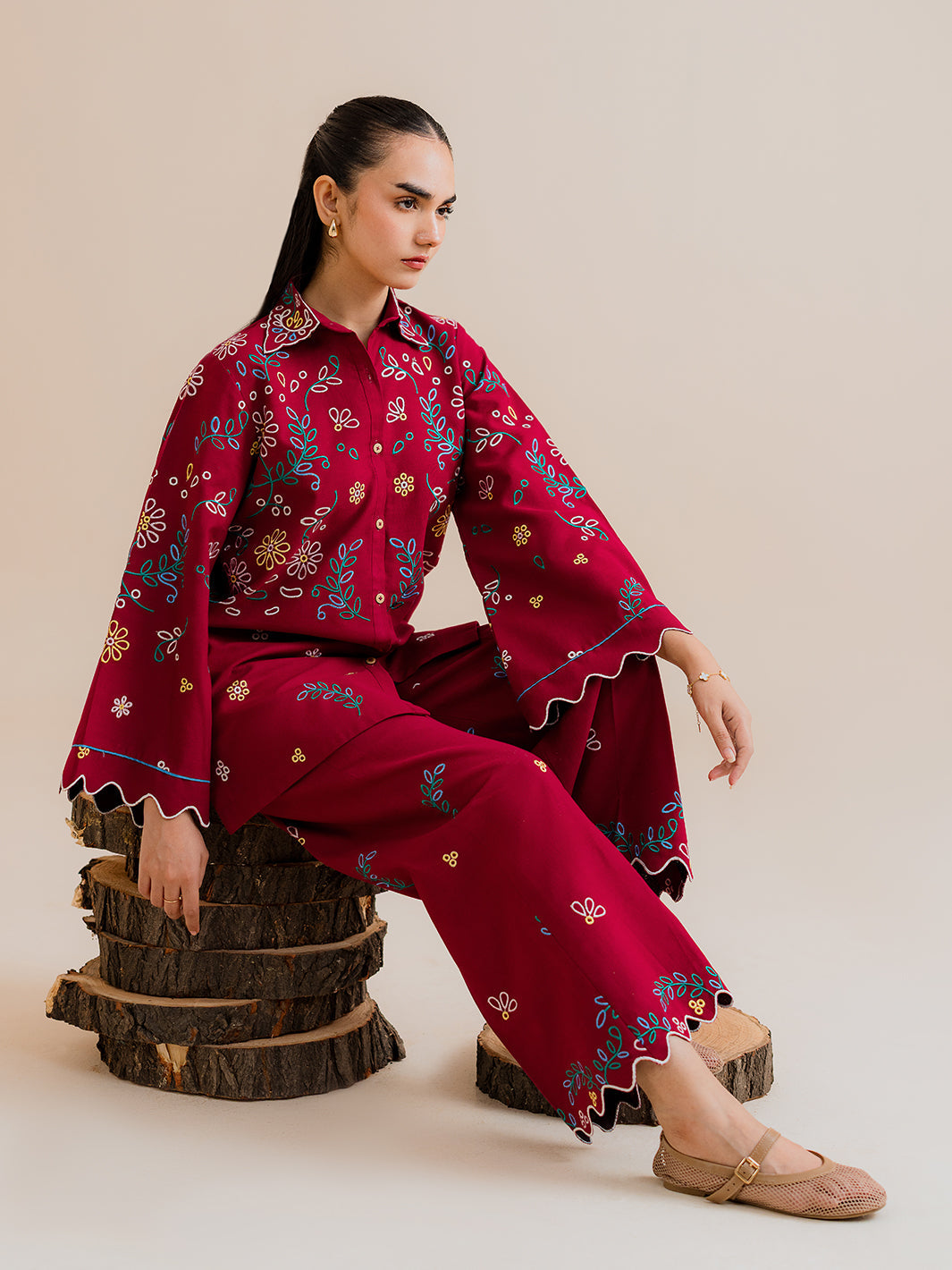Lexa – 2Pc Embroidered Co-Ords Set