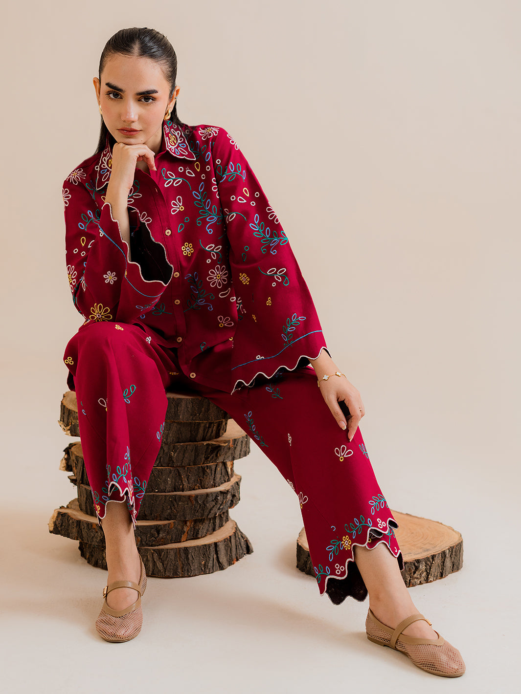 Lexa – 2Pc Embroidered Co-Ords Set