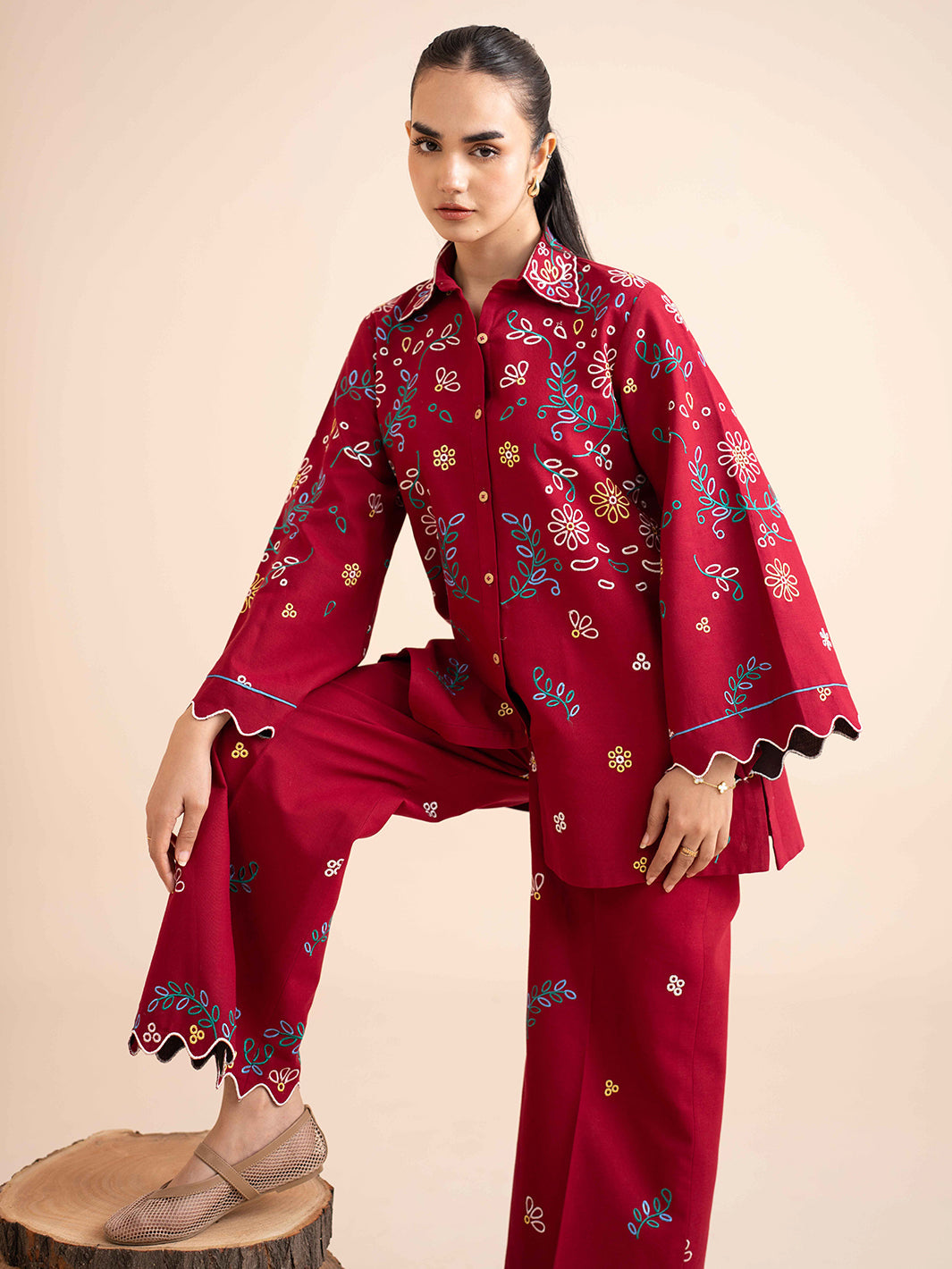 Lexa – 2Pc Embroidered Co-Ords Set