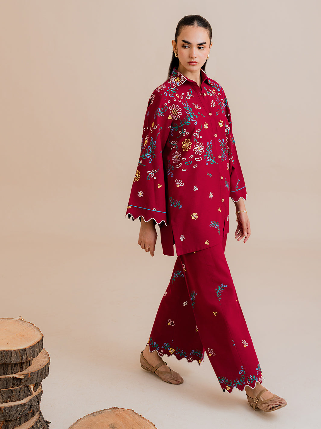 Lexa – 2Pc Embroidered Co-Ords Set