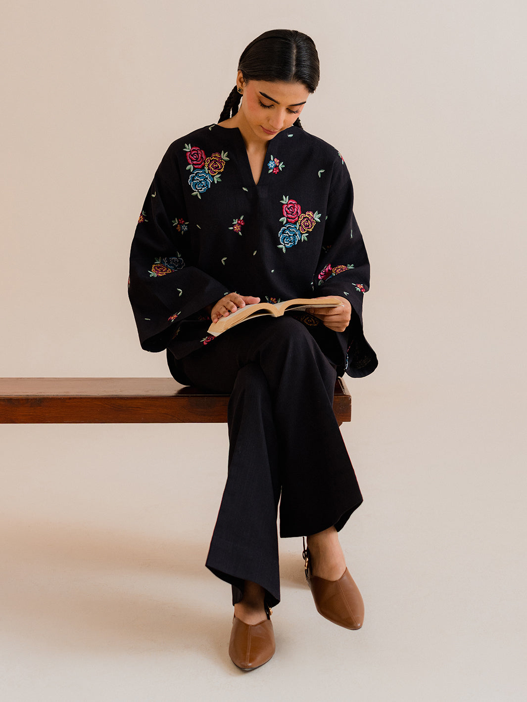 Reval - 2Pc Embroidered Co-ords Cotton Set