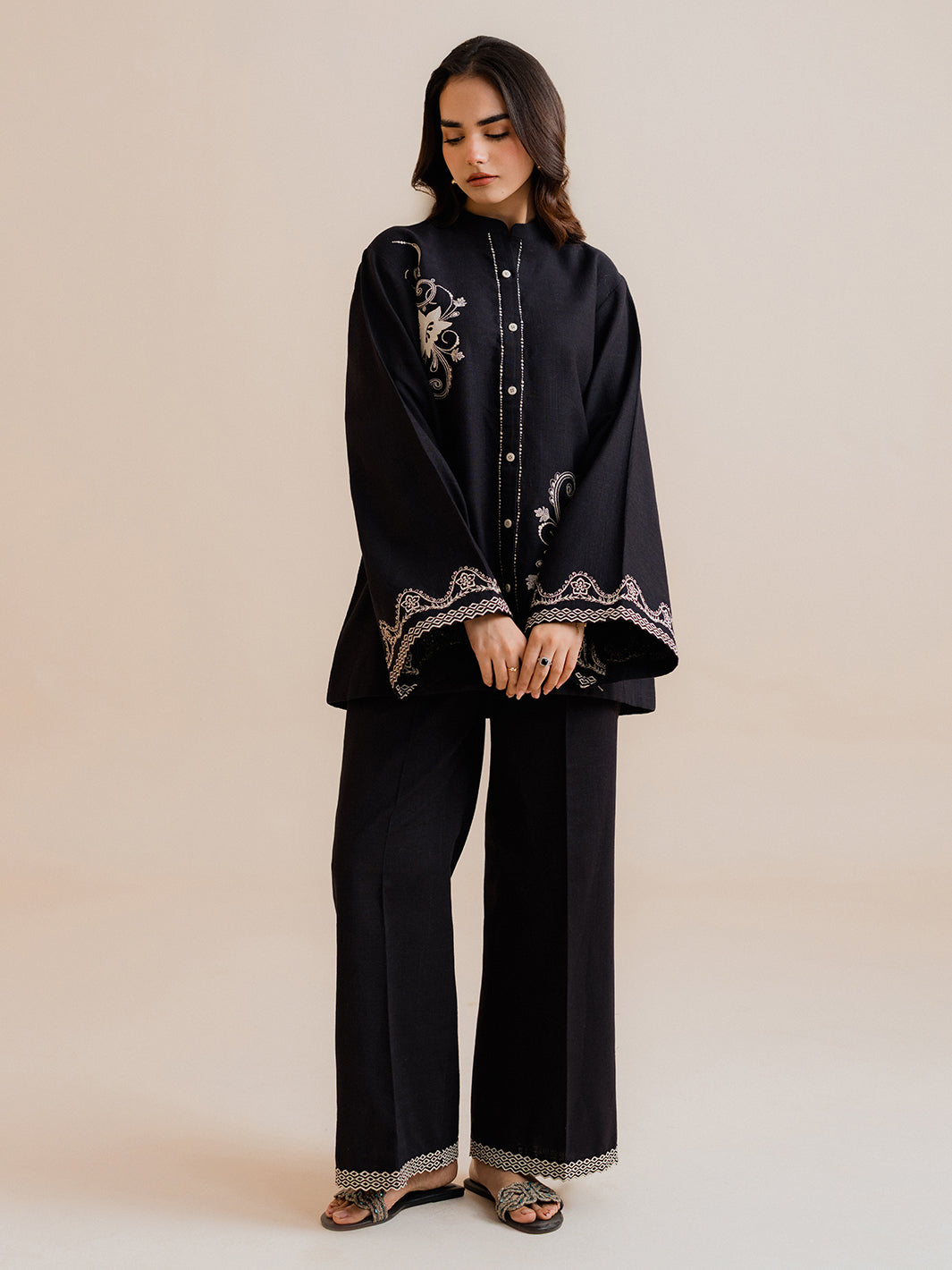 Rivi - 2Pc Embroidered Co-ords Cotton Set