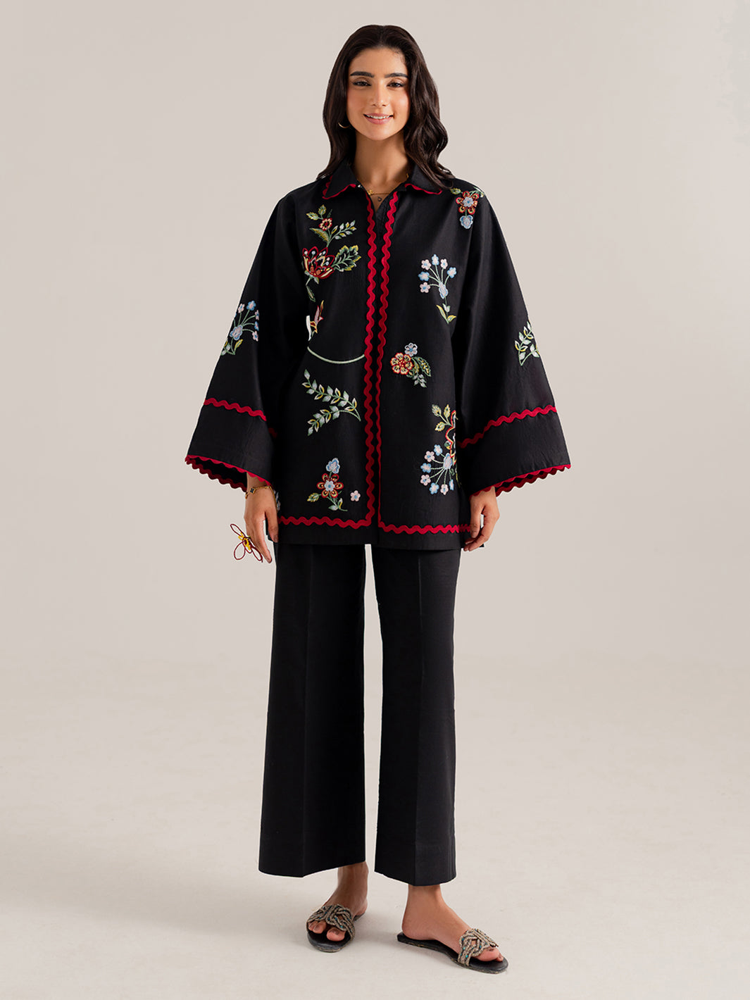 AENYAL - 2Pc Embroidered Co-ords Set