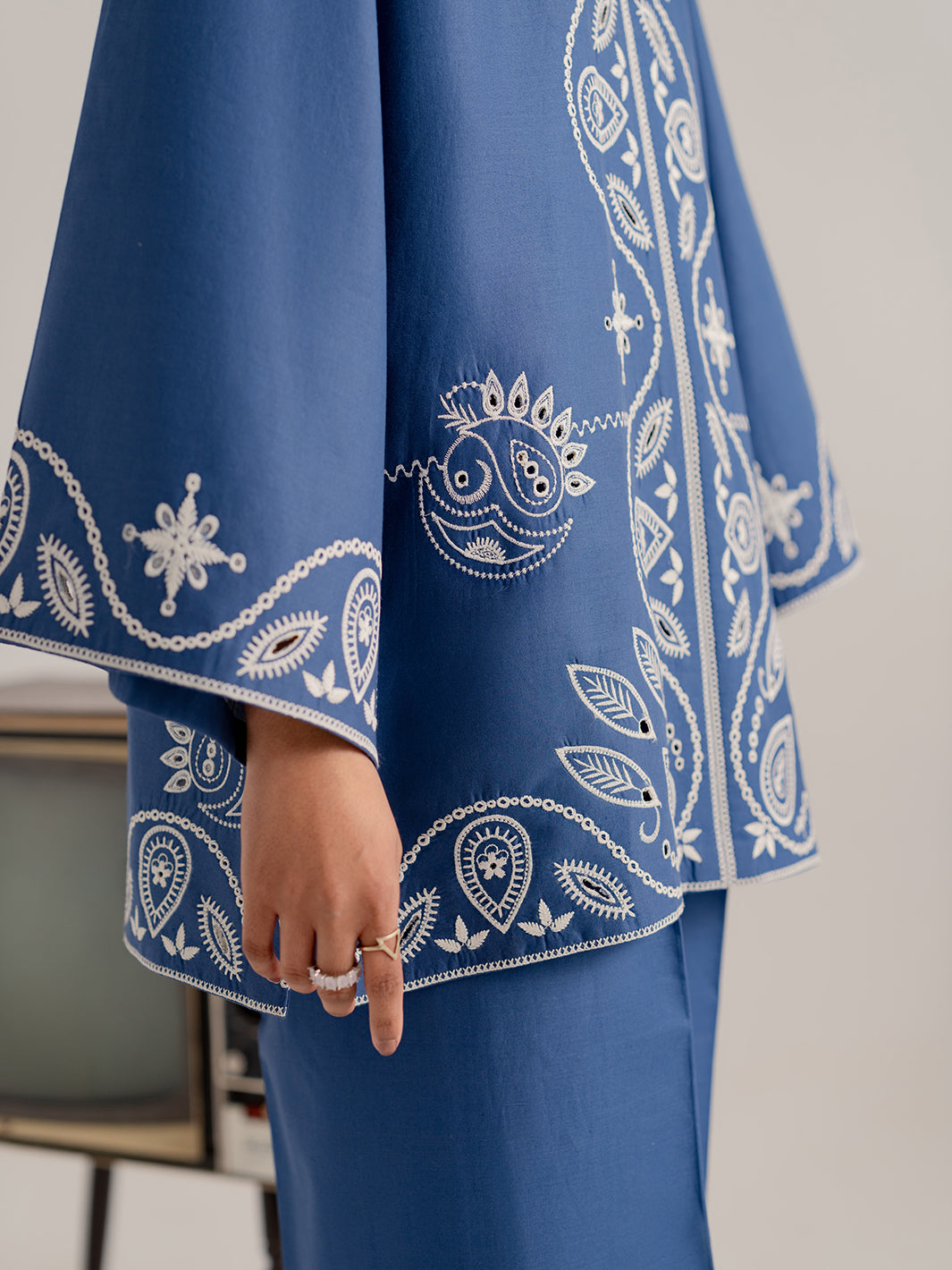 AUVIA - 2Pc Embroidered Co-ords Set