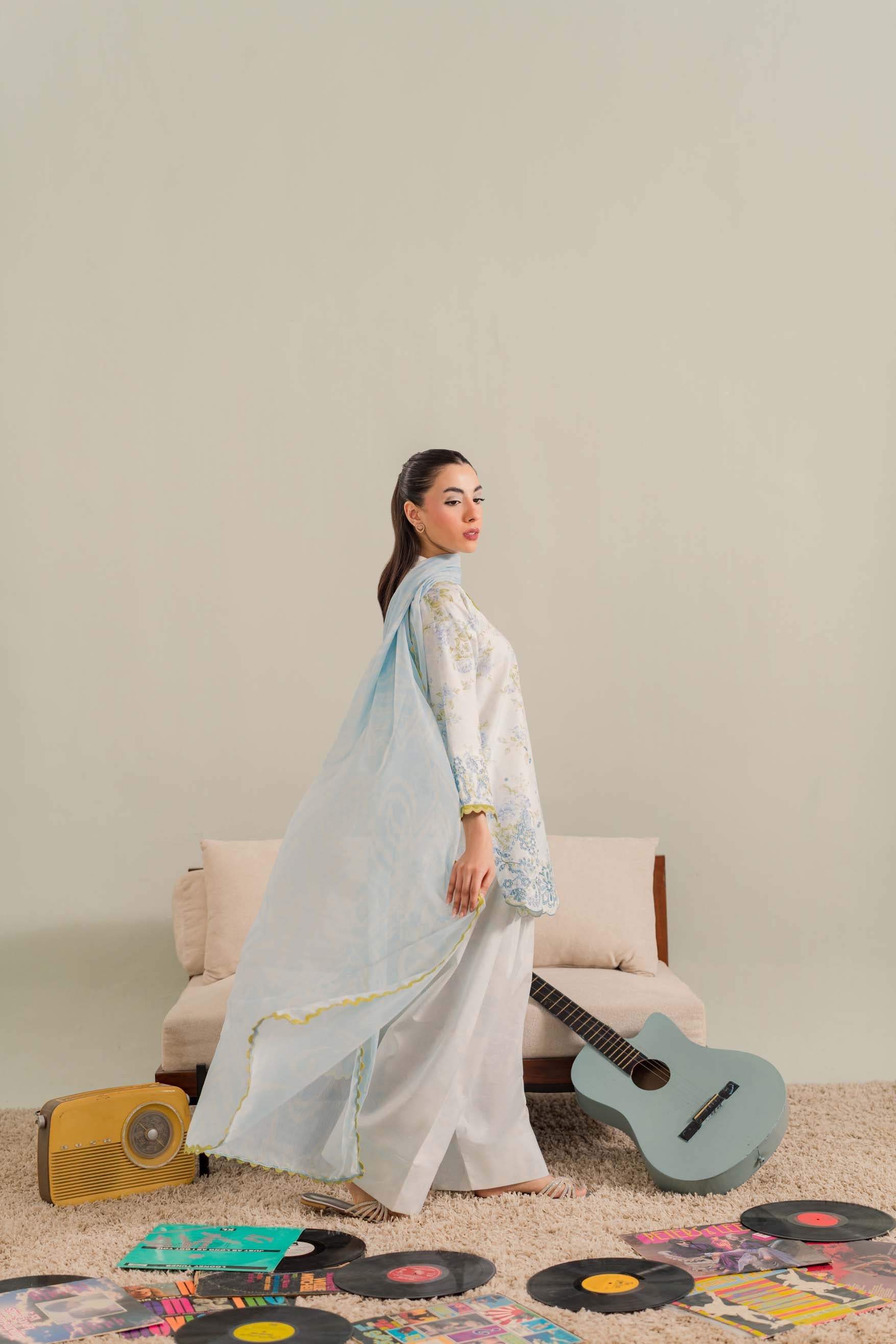 Azule - 3Pc Printkari Suit