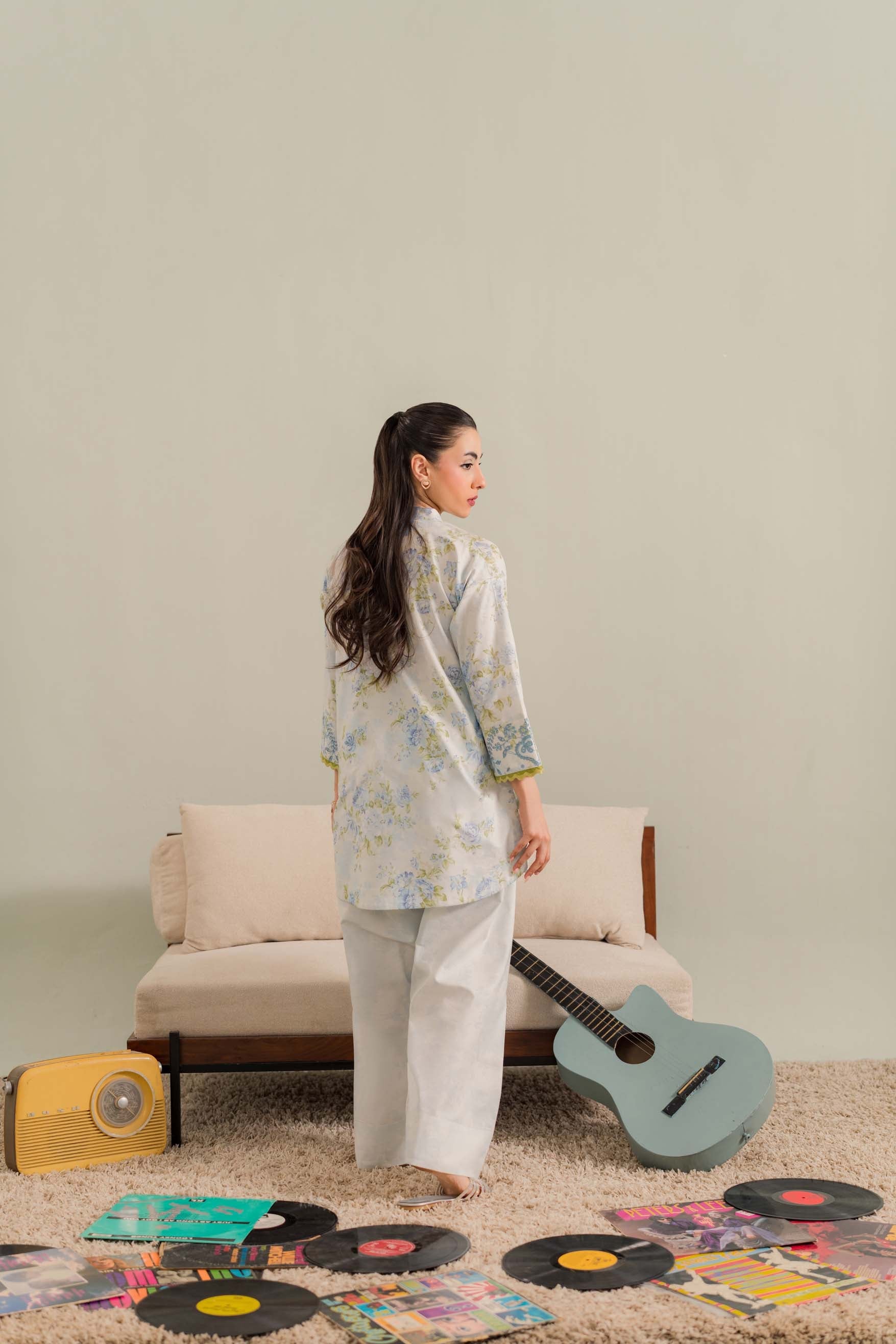 Azule - 3Pc Printkari Suit