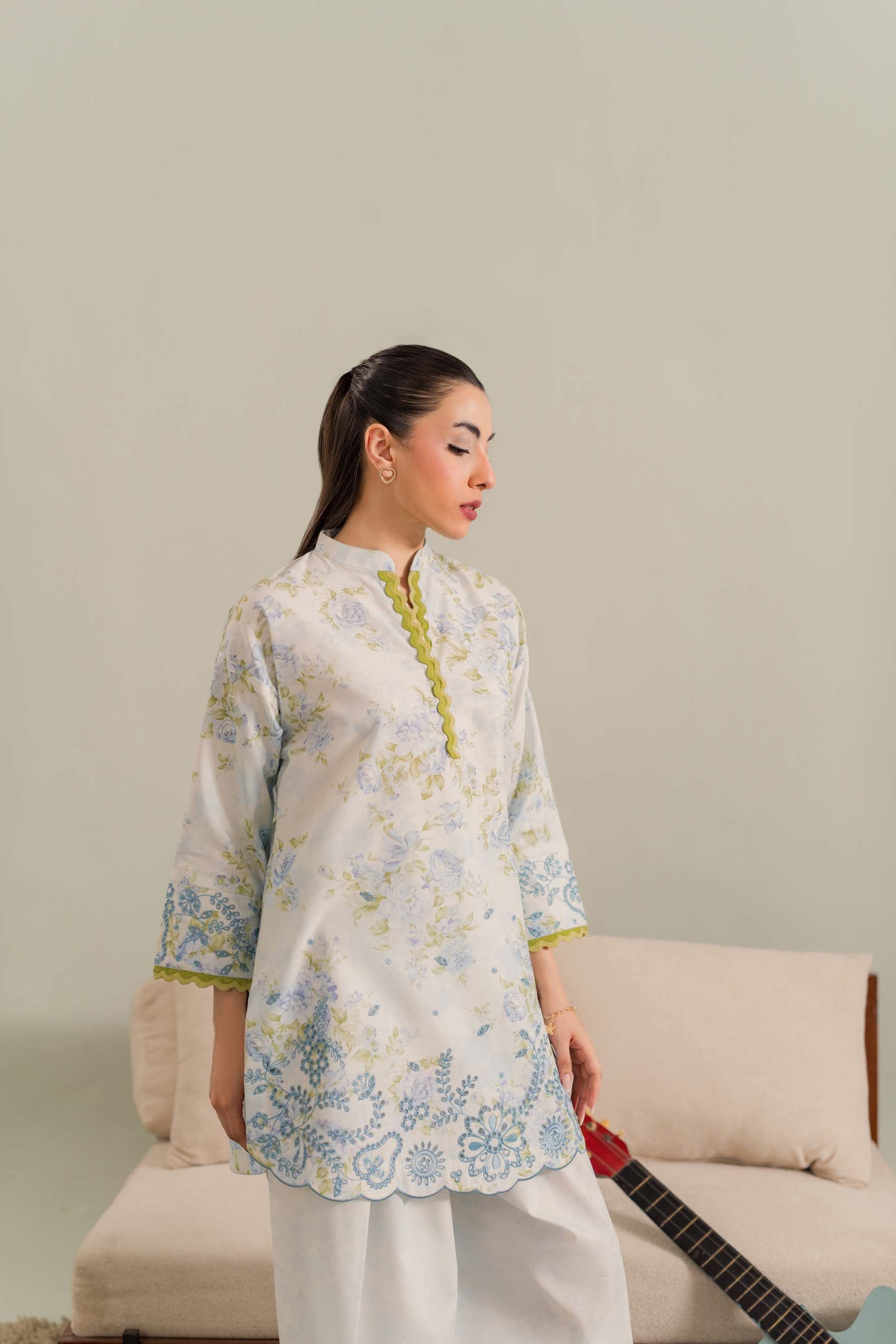 Azule - 3Pc Printkari Suit