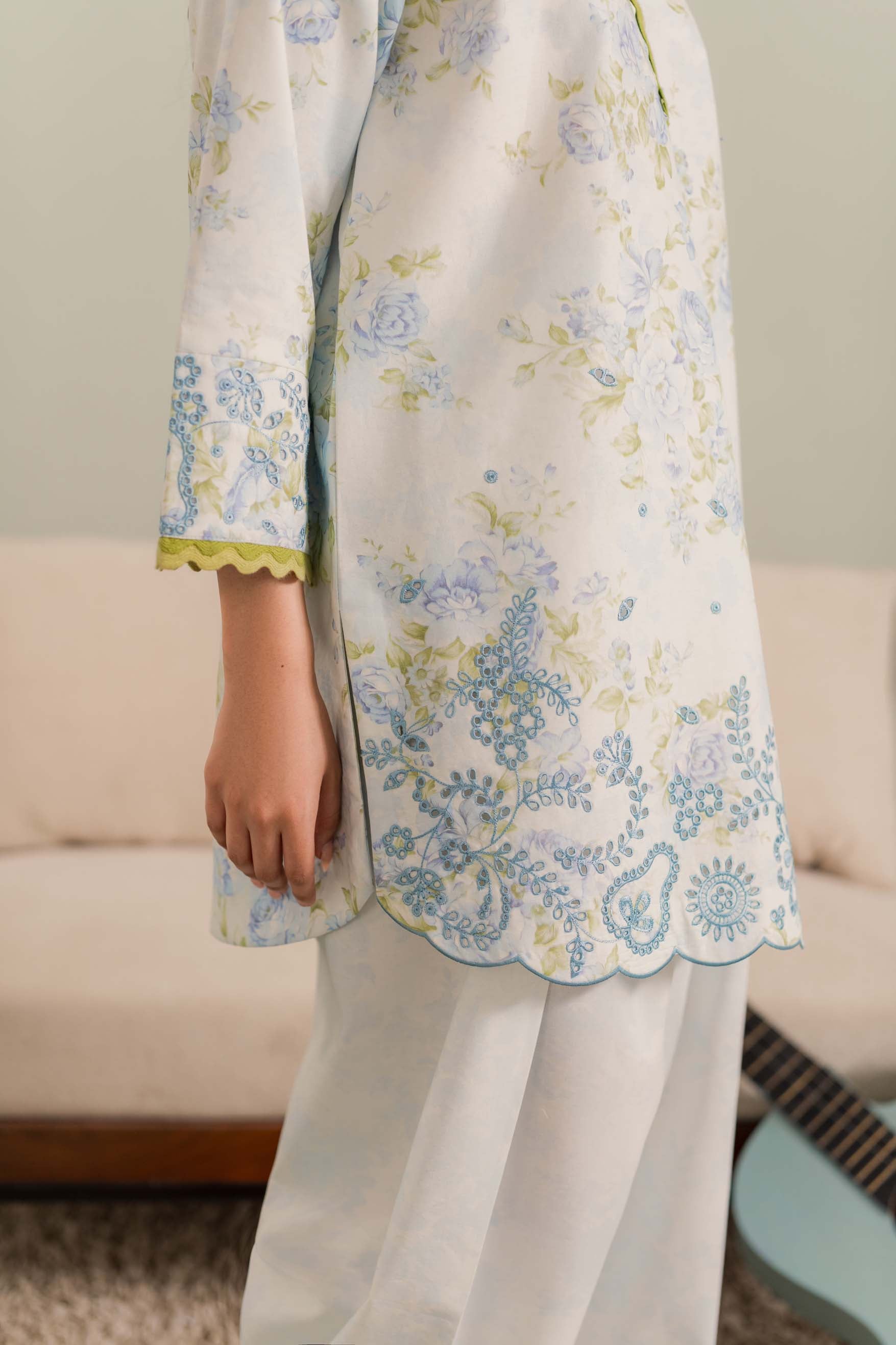 Azule - 3Pc Printkari Suit