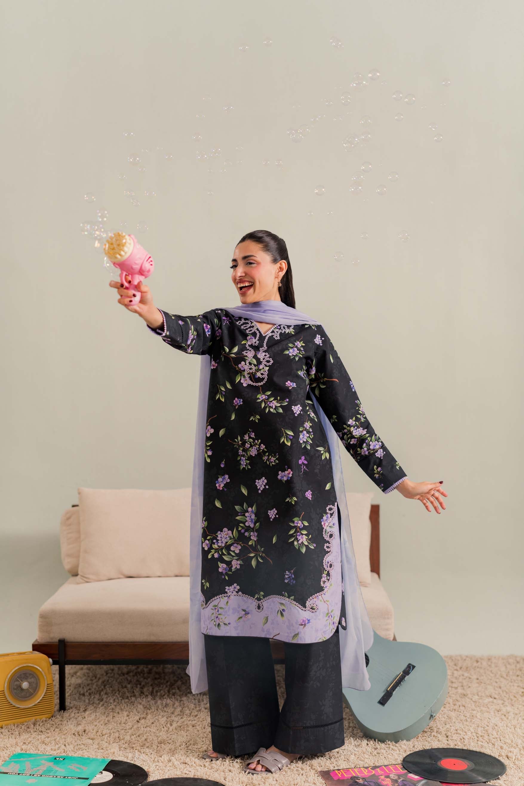 Opaline - 3Pc Printkari Suit