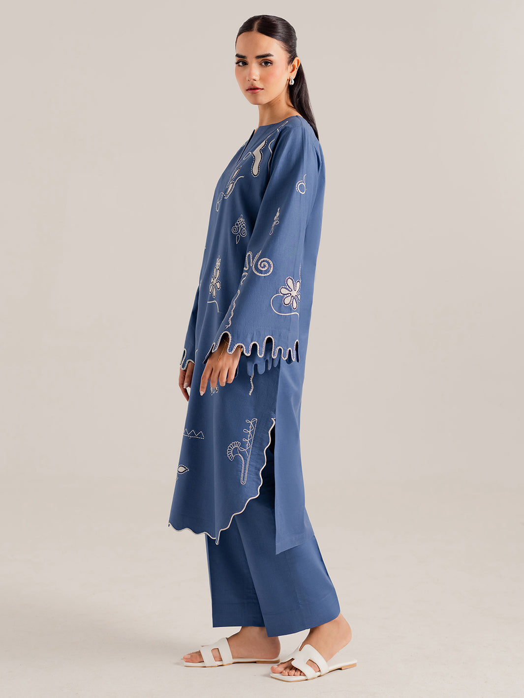 VELRA - 2Pc Embroidered Cotton Set