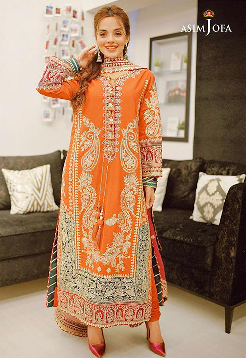 AJLR-22 EMBROIDERED LAWN 3 PCS