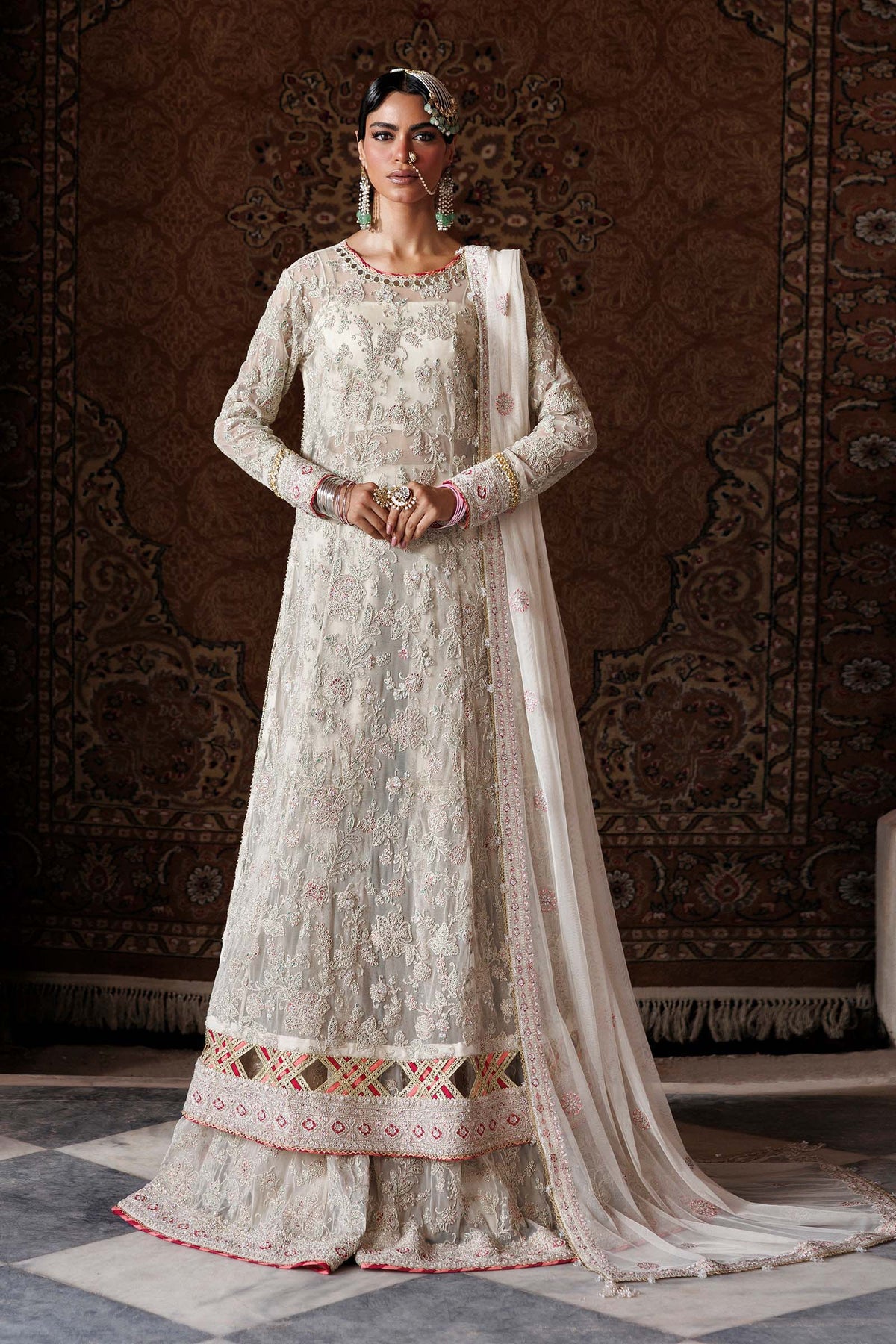 Embroidered Net Fabric (3Pcs)