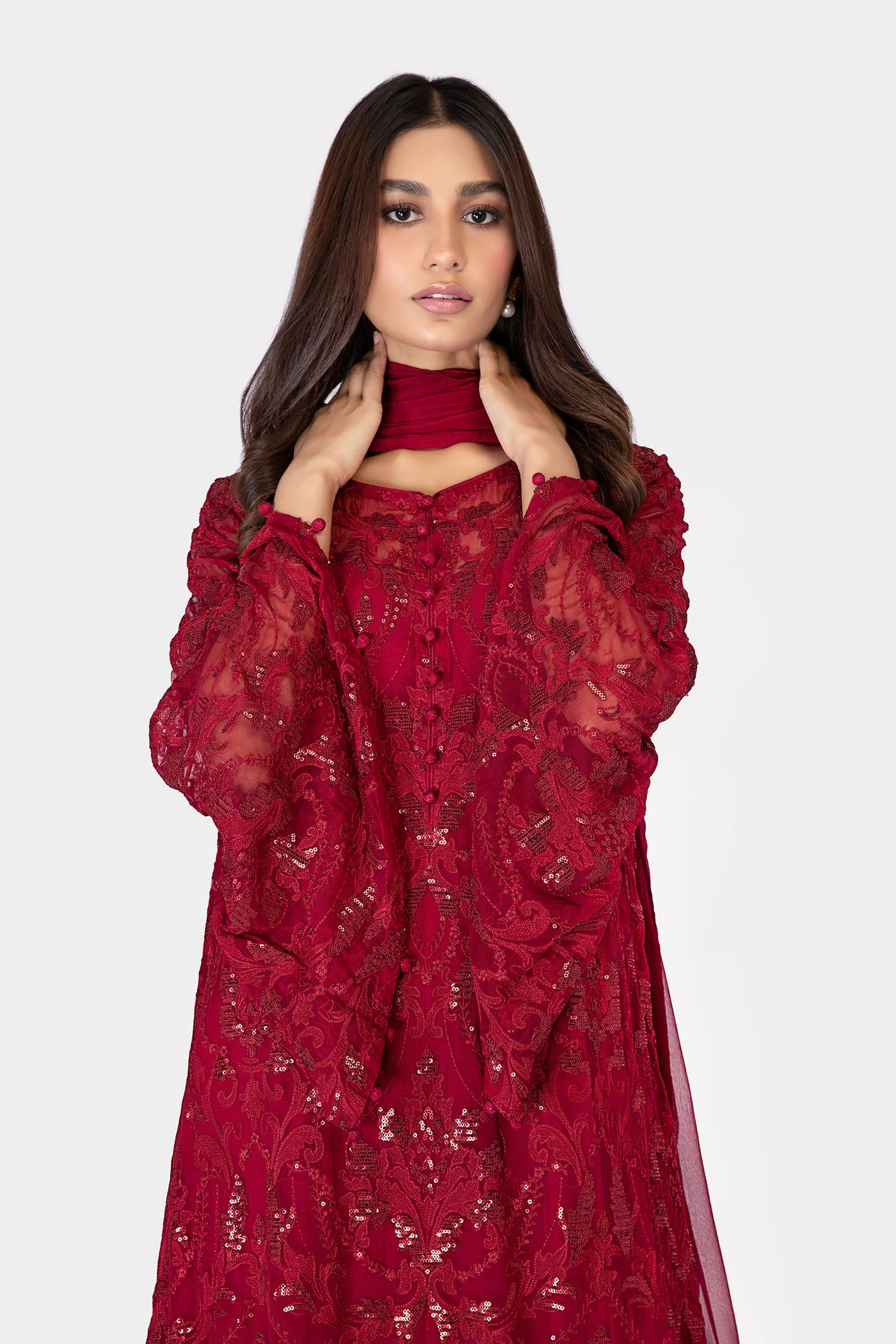 M.Luxe Fabrics Lf-304-Maroon