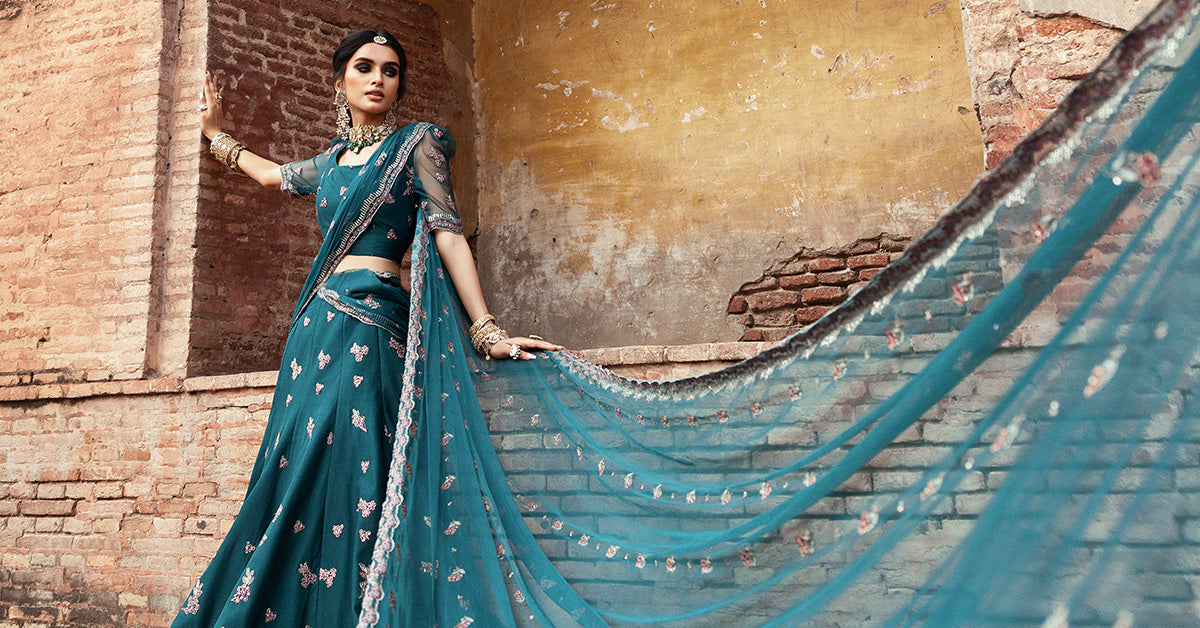 Embroidered Net Fabric (2Pcs) | LF-903