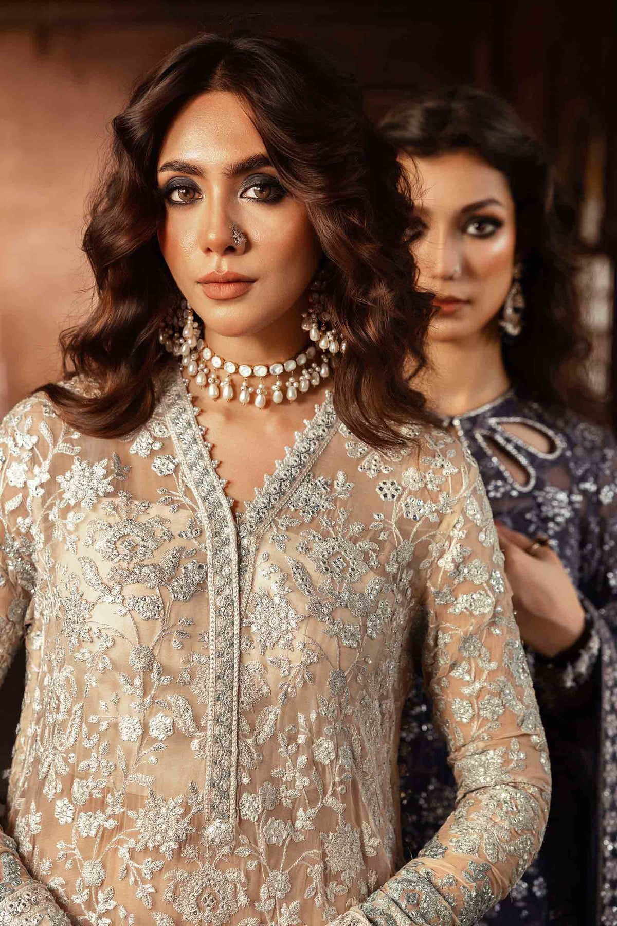 Embroidered Chiffon Fabric (2Pcs) | LF-918