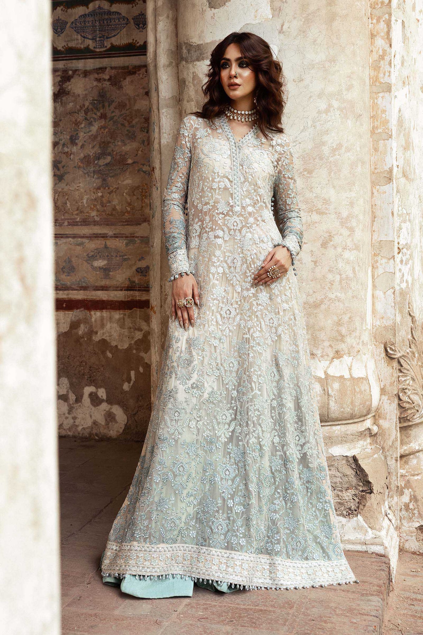 Embroidered Chiffon Fabric (2Pcs) | LF-918