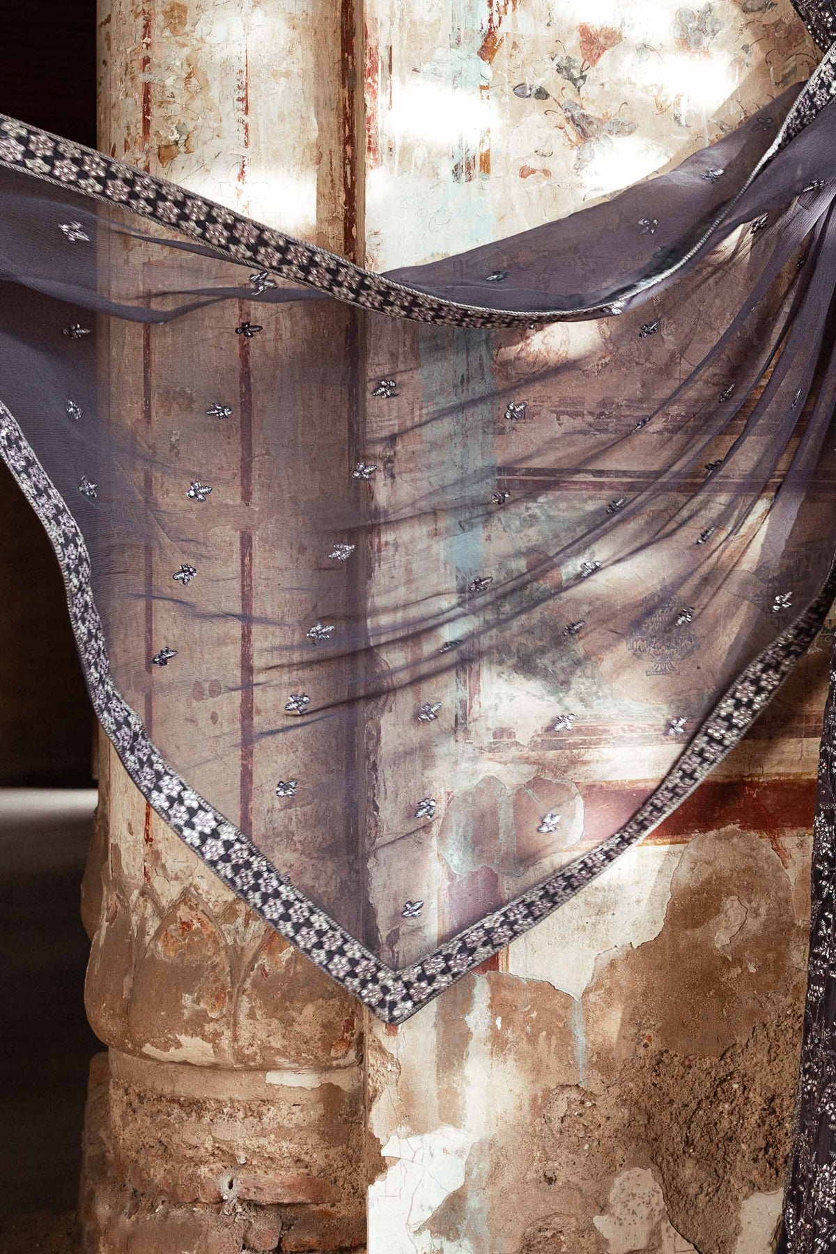 Embroidered Chiffon Fabric (2Pcs) | LF-919