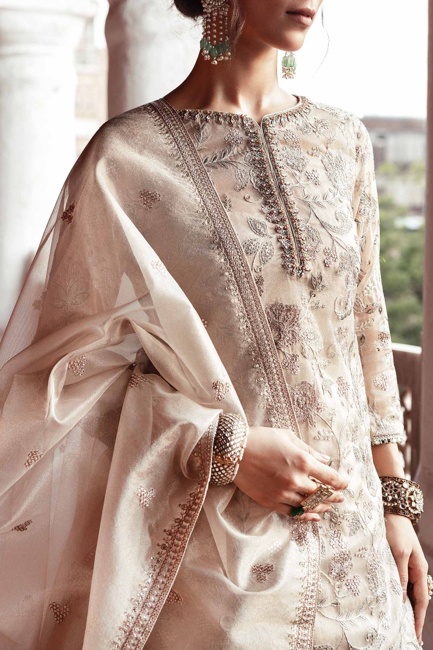 Embroidered Masoori Fabric (2Pcs) | Lf-921