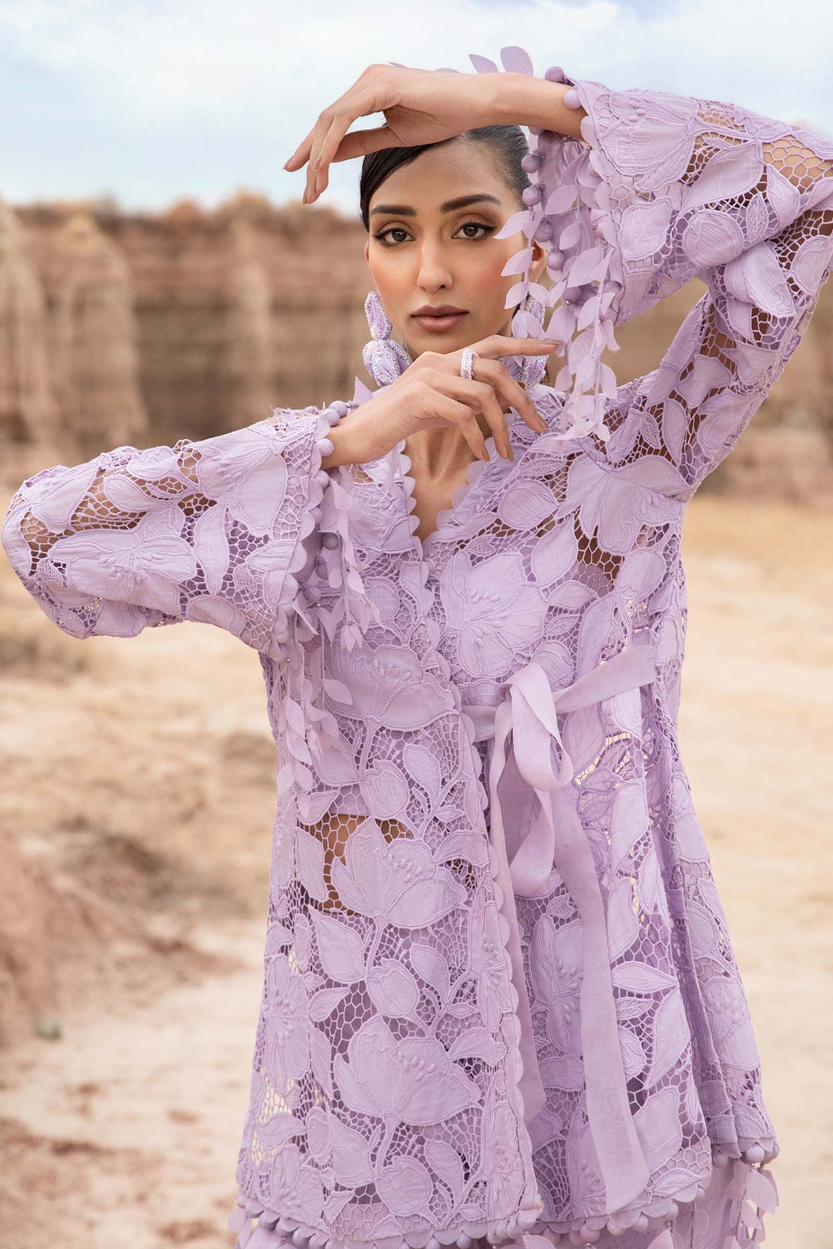 Embroidered Silk Fabric (1Pc) | LF-CH1