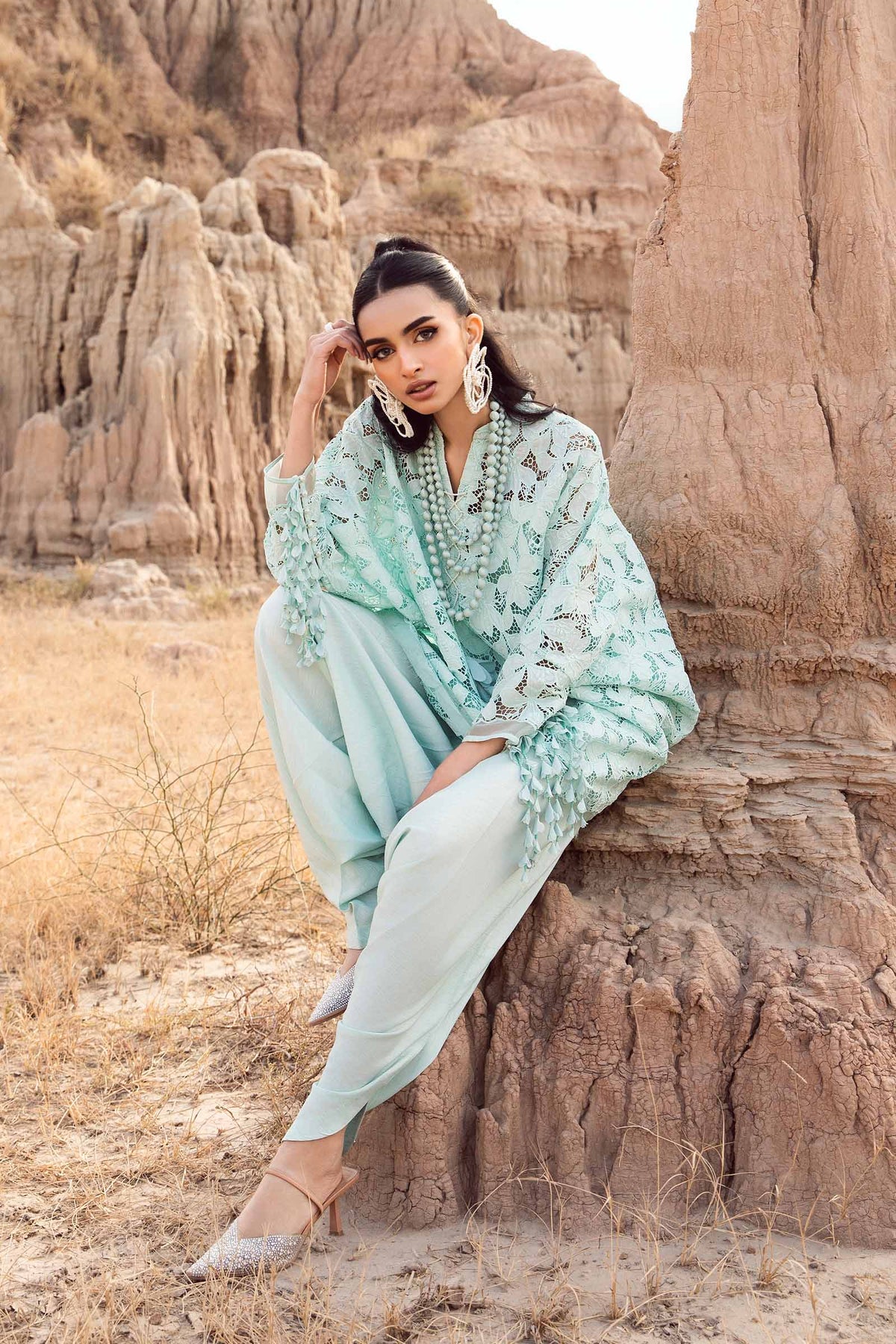 Embroidered Silk Fabric (1Pc) | LF-CH2