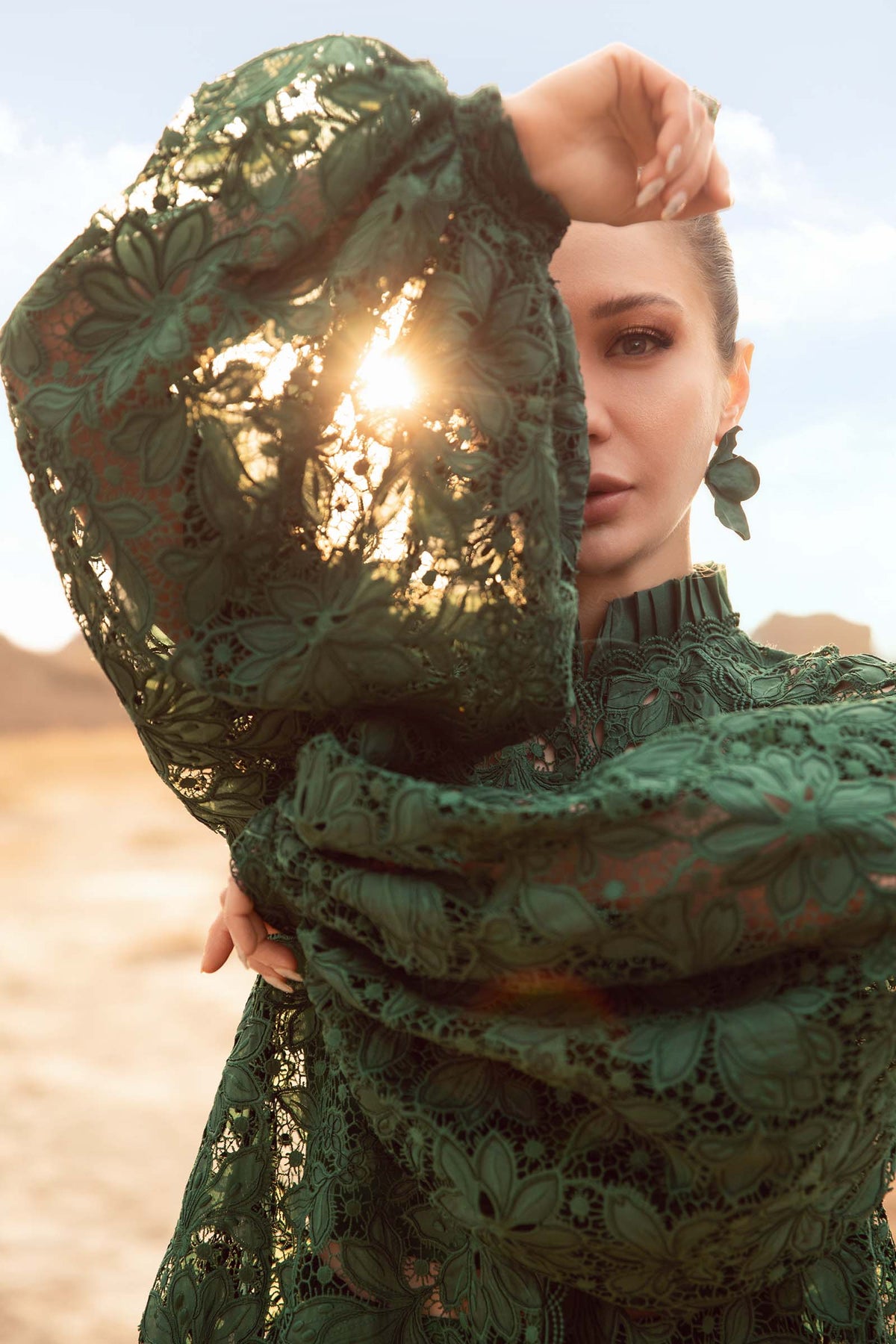 Embroidered Silk Fabric (1Pc) | LF-CH3