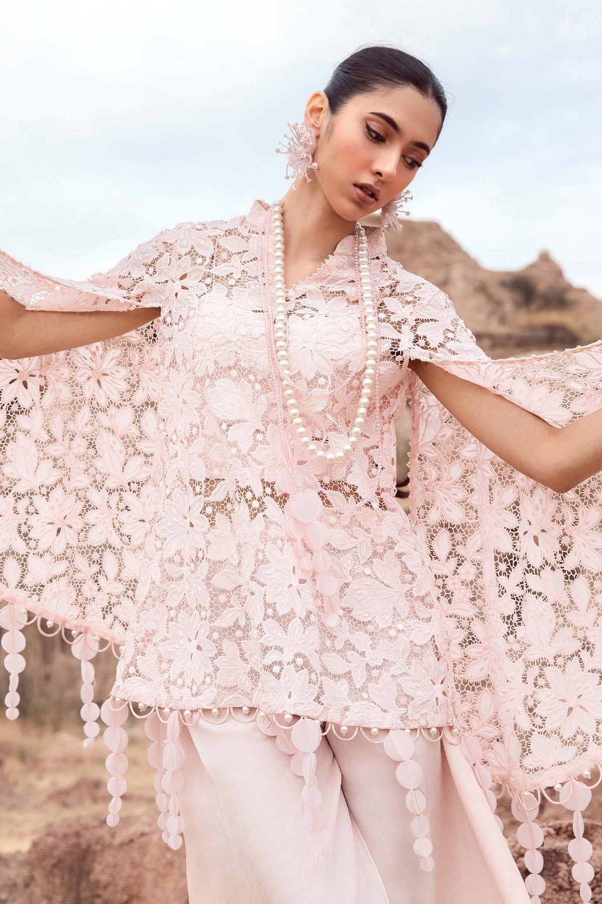 Embroidered Silk Fabric (1Pc) | LF-CH3