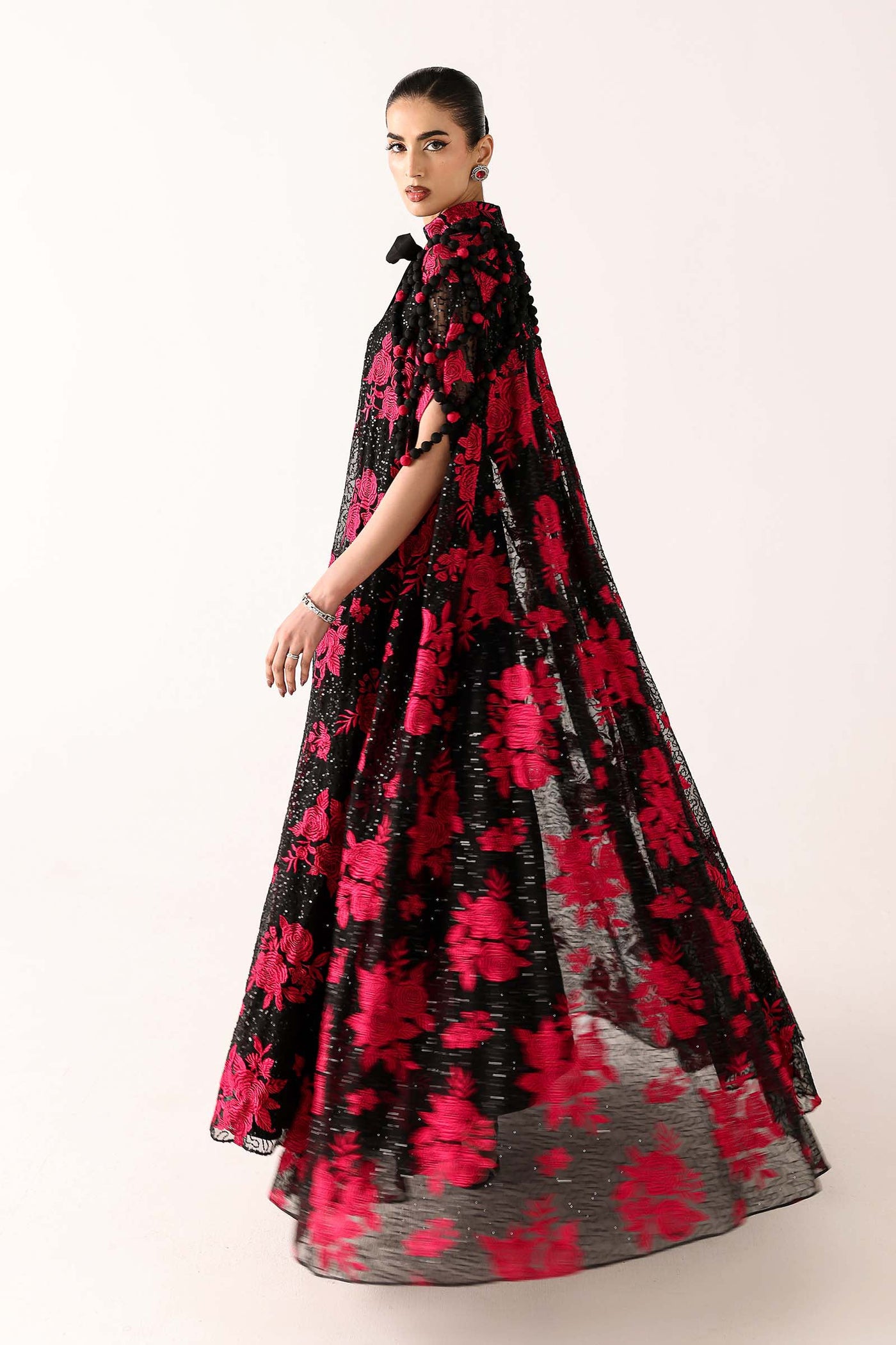 Embroidered Net Fabric (2Pcs)