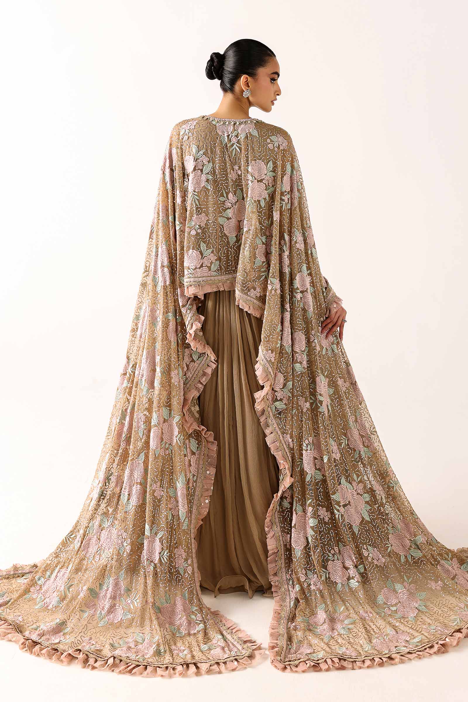 Embroidered Net Fabric (2Pcs)