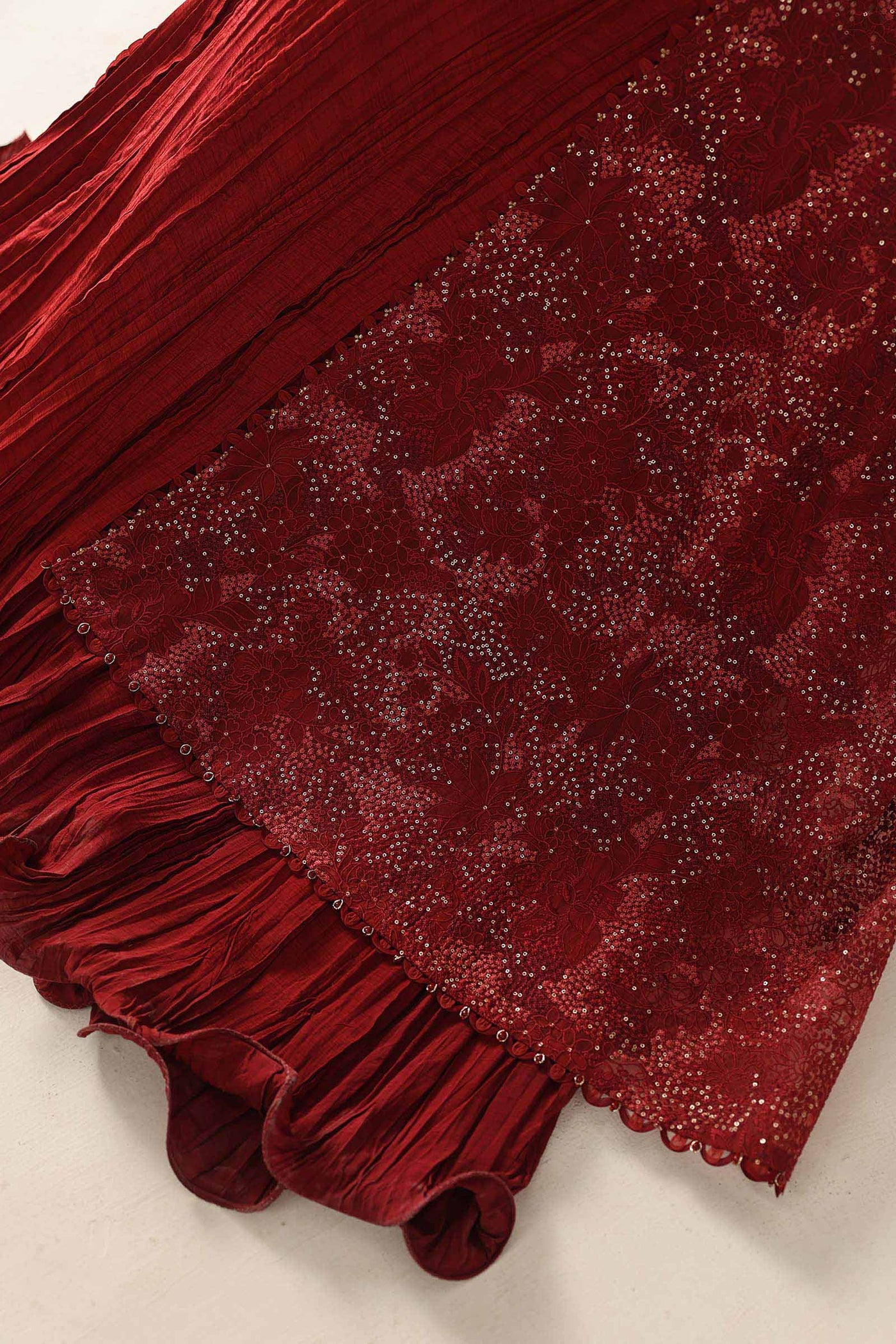 Embroidered Organza Fabric (2Pcs)
