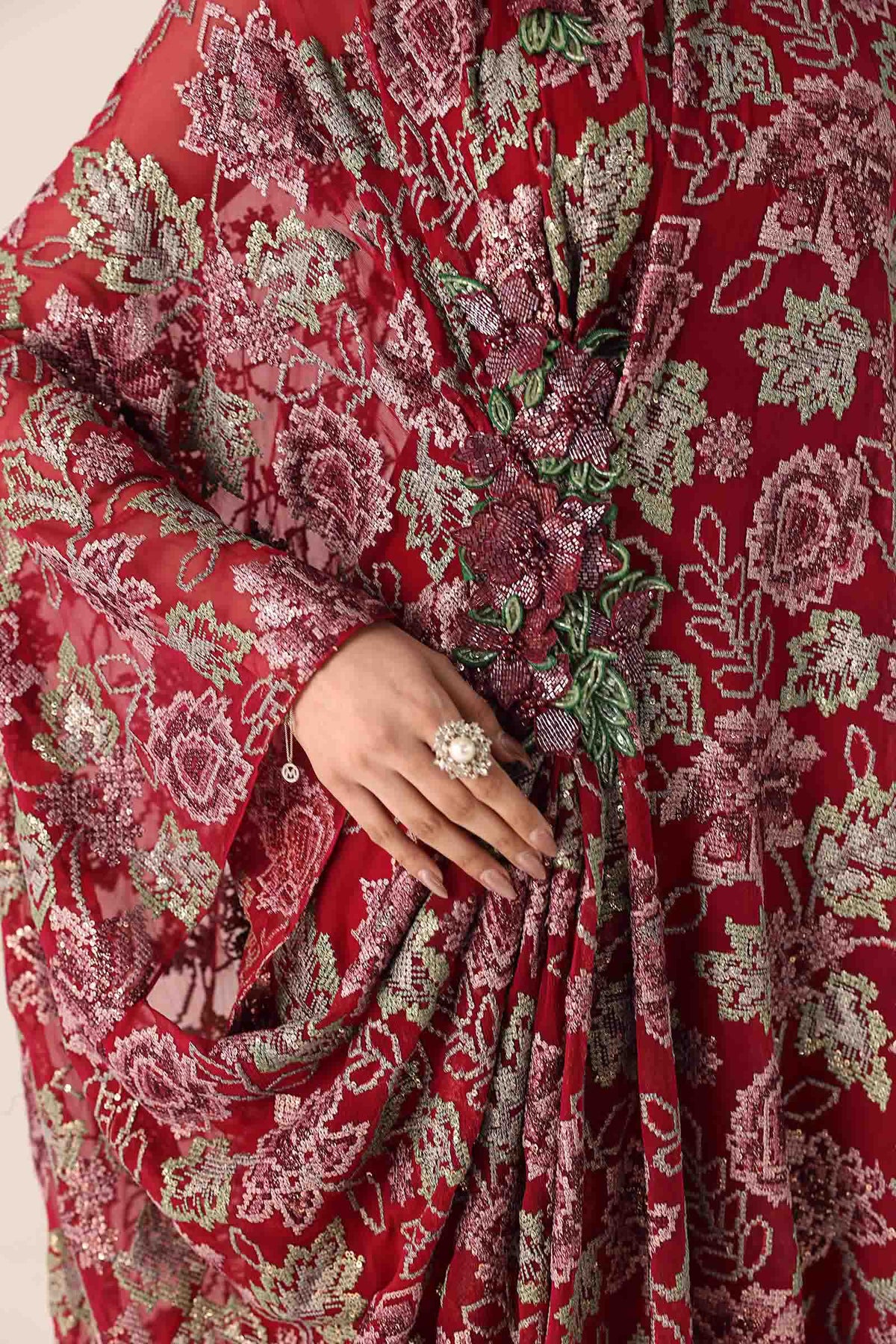 Embroidered Chiffon Fabric (3Pcs)
