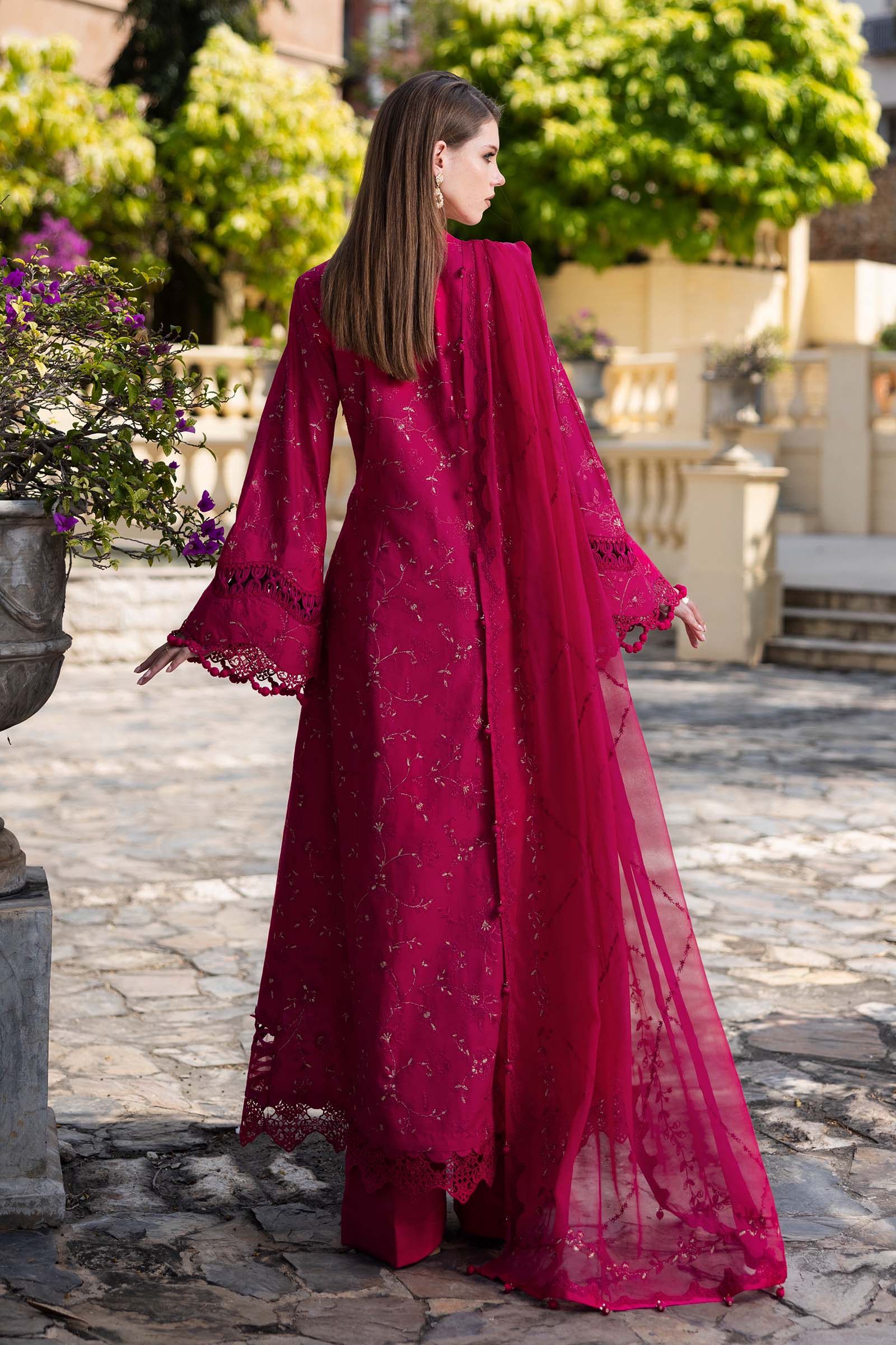 Embroidered Lawn Fabric (2Pcs)