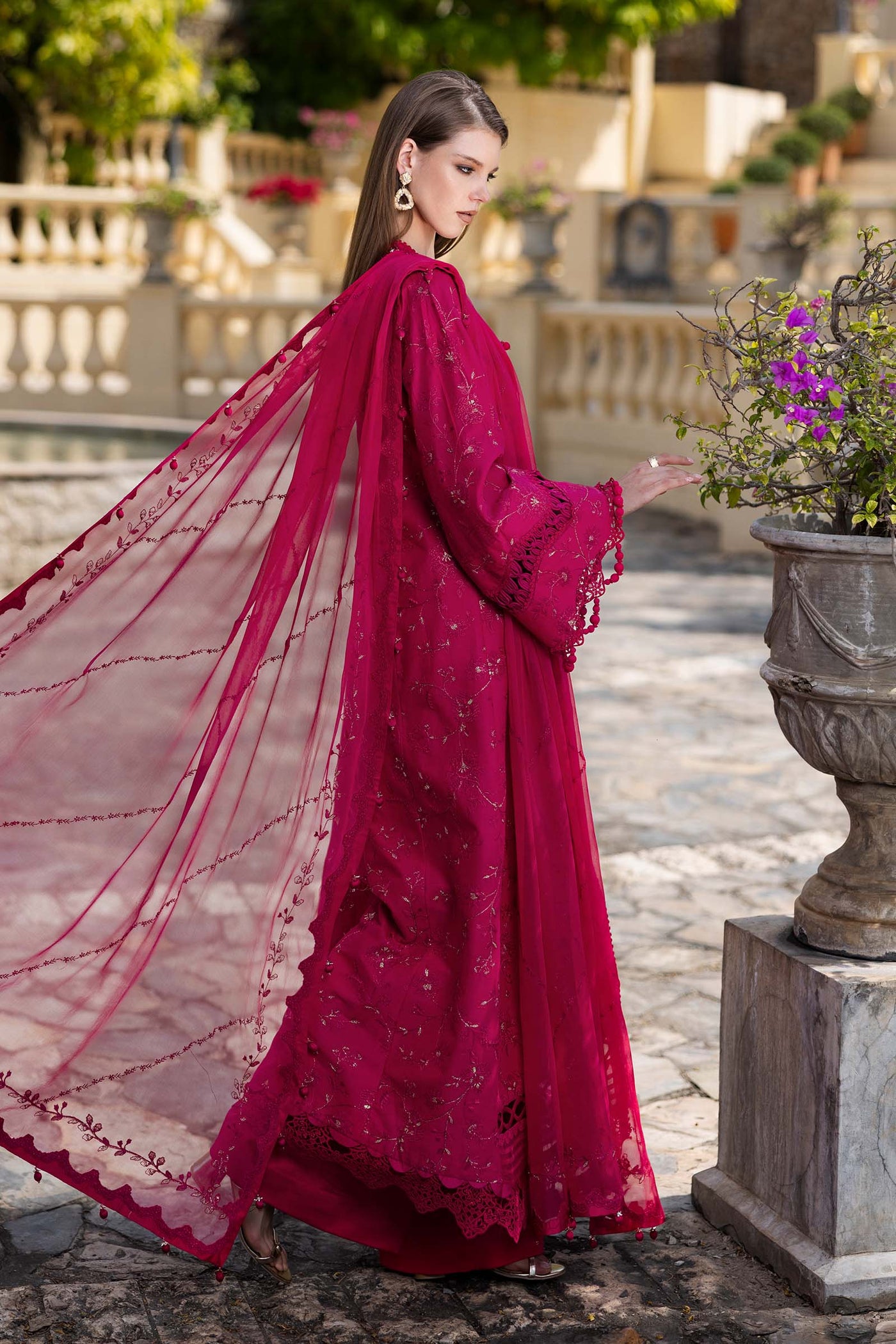 Embroidered Lawn Fabric (2Pcs)