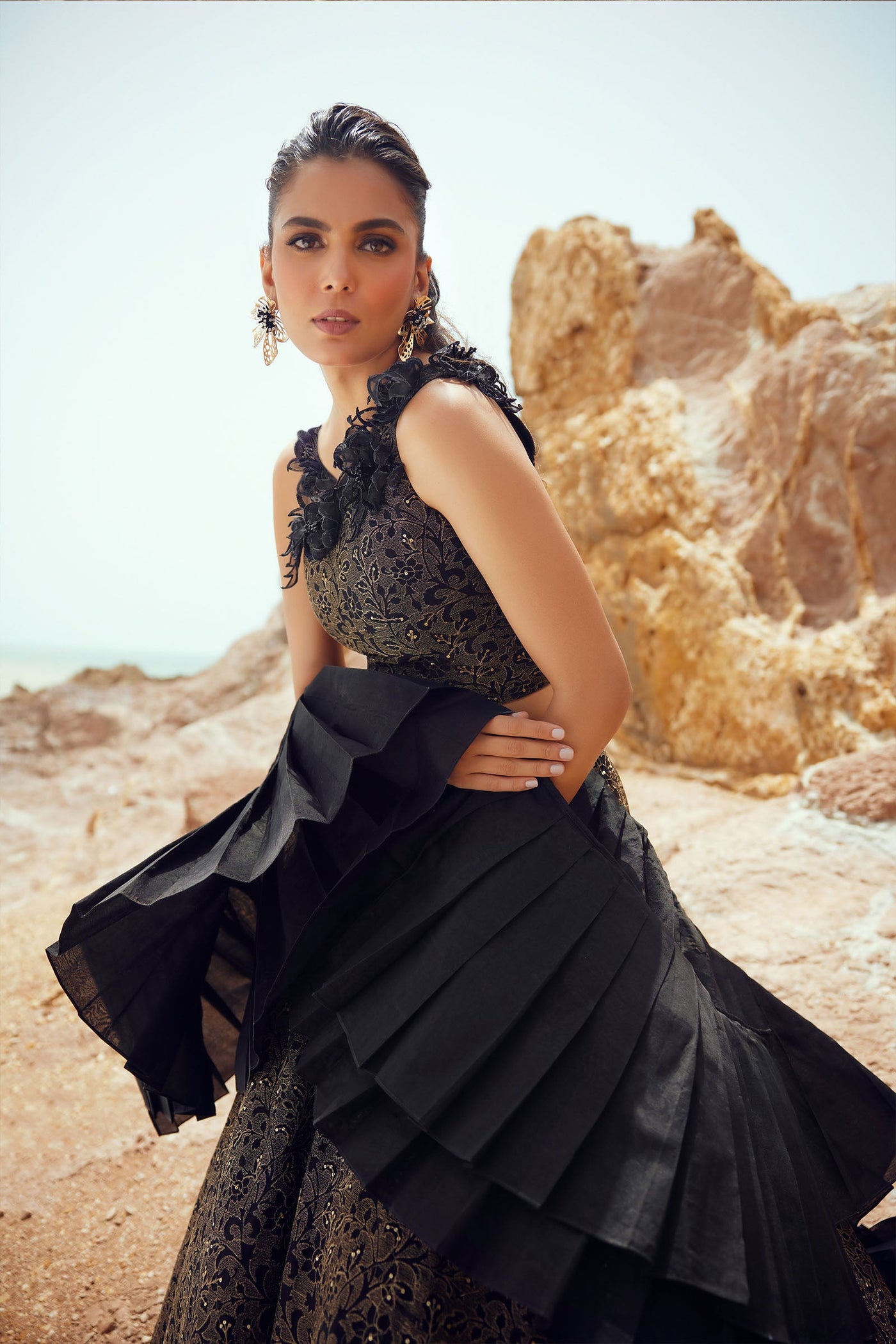 M.Luxe Fabrics Black Lf-521