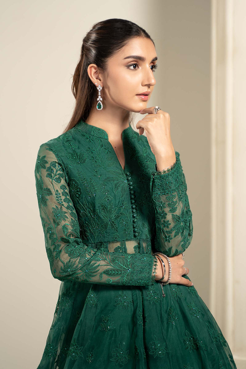 Embroidered Organza Fabric (1Pc) | Lf-709