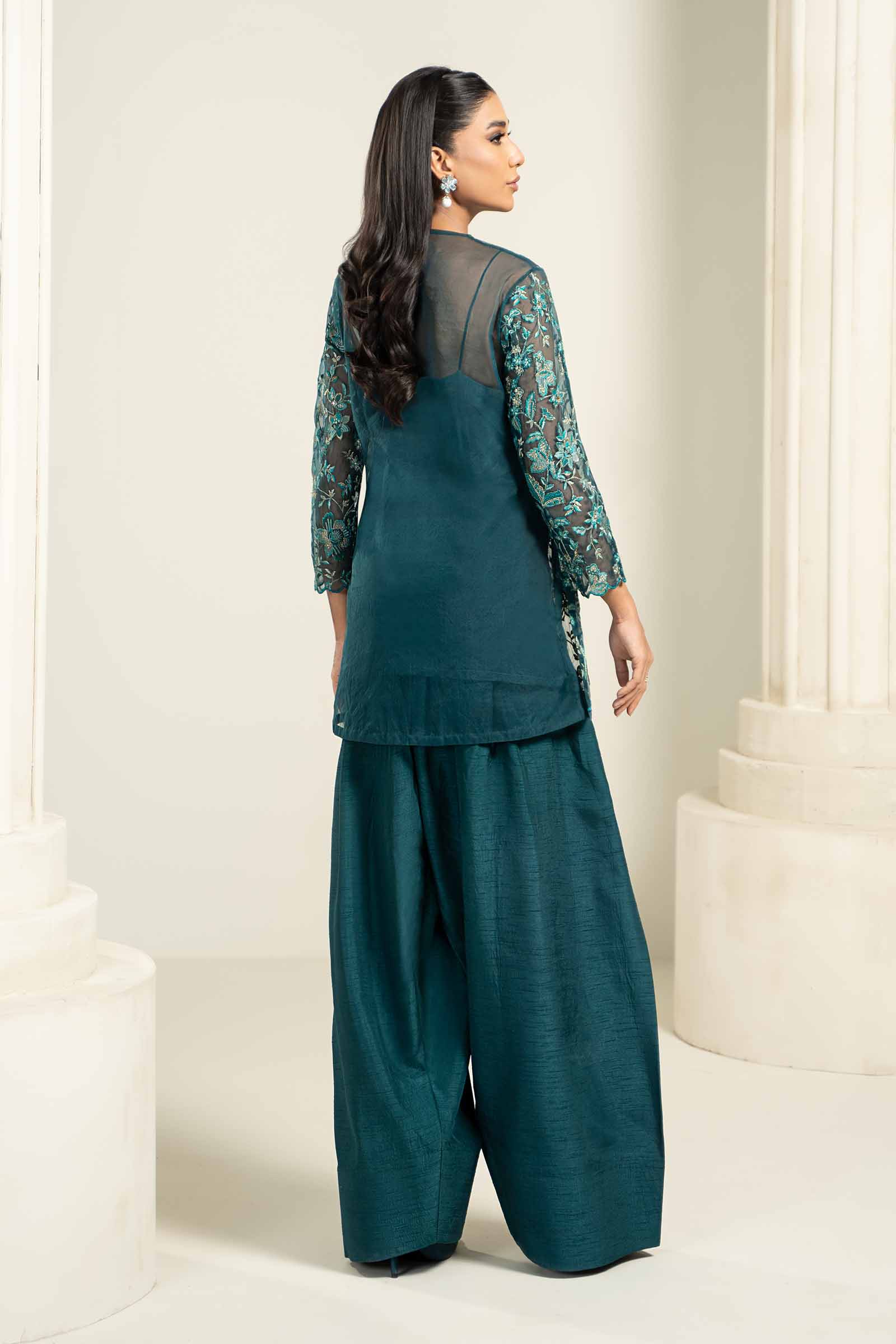 Embroidered Organza Fabric (2Pcs) | LF-712