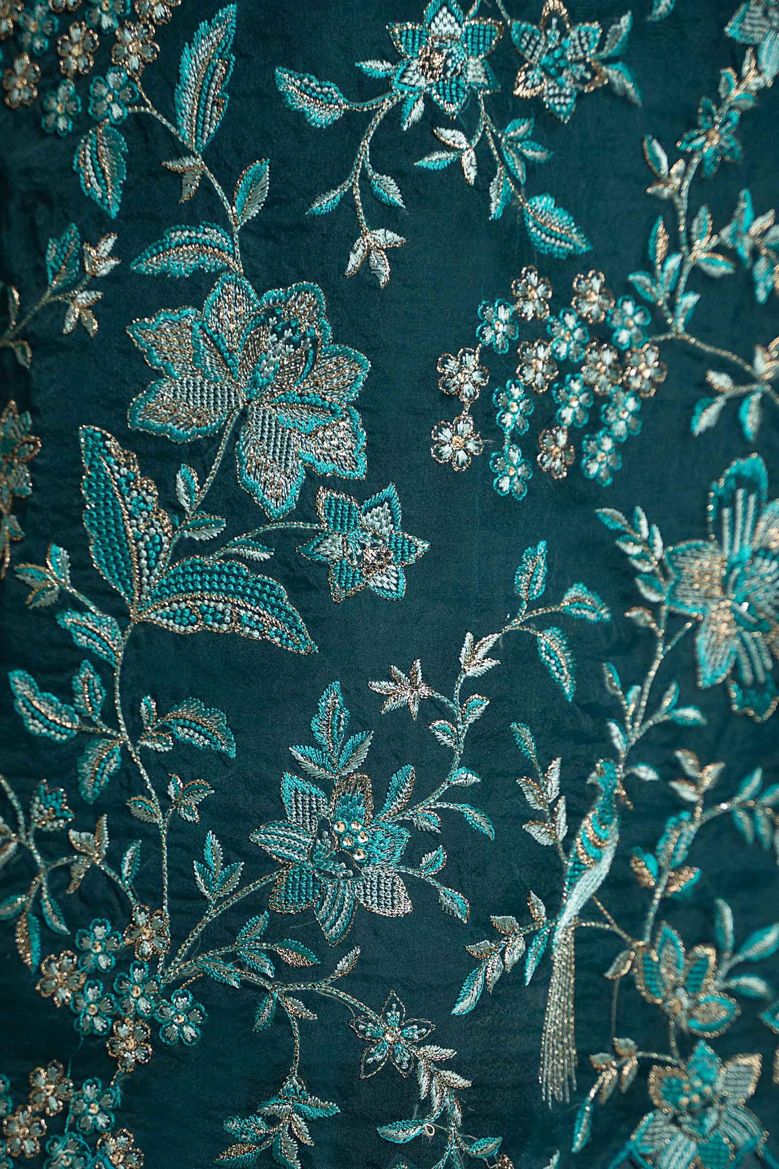 Embroidered Organza Fabric (2Pcs) | LF-712