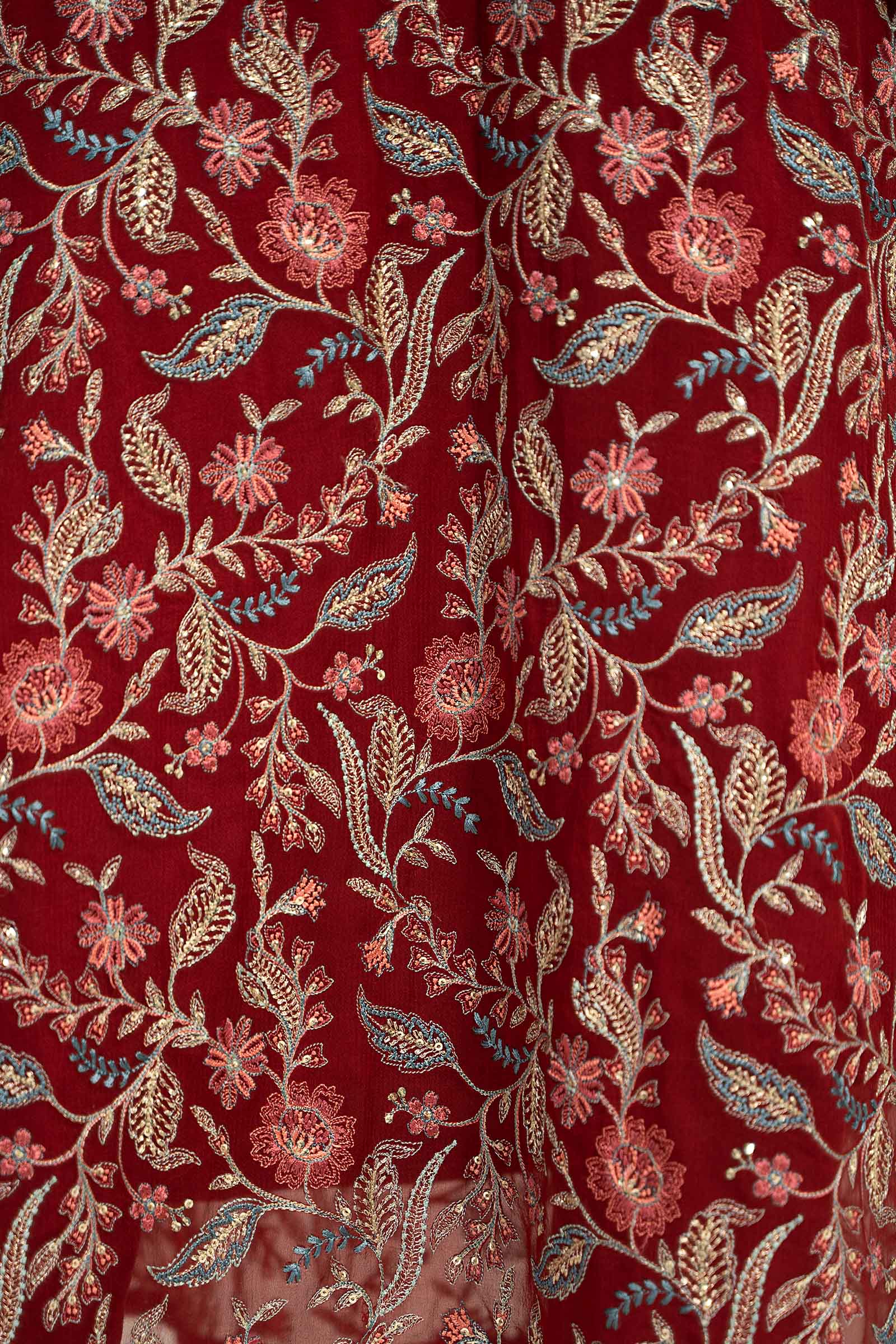 Embroidered Chiffon Fabric (2Pcs) | LF-718