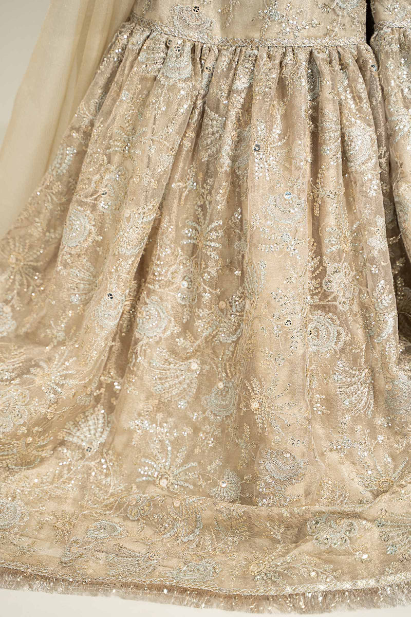Embroidered Zari Net Fabric (2Pcs) | Lf-726