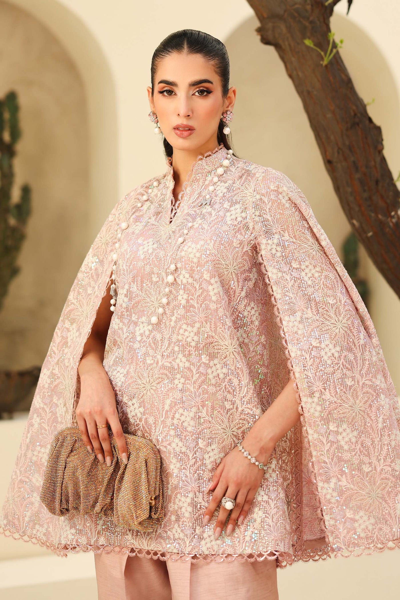 Embroidered Net Fabric (2Pcs) | LF-802