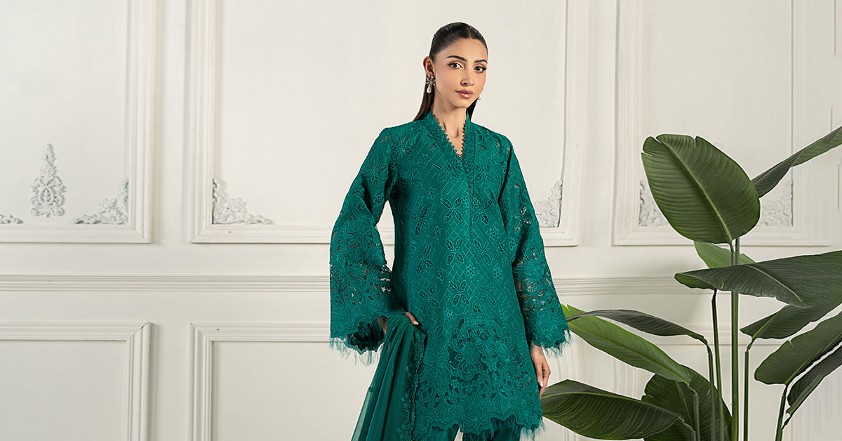 Embroidered Lawn Fabric (3Pcs) | Lf-804