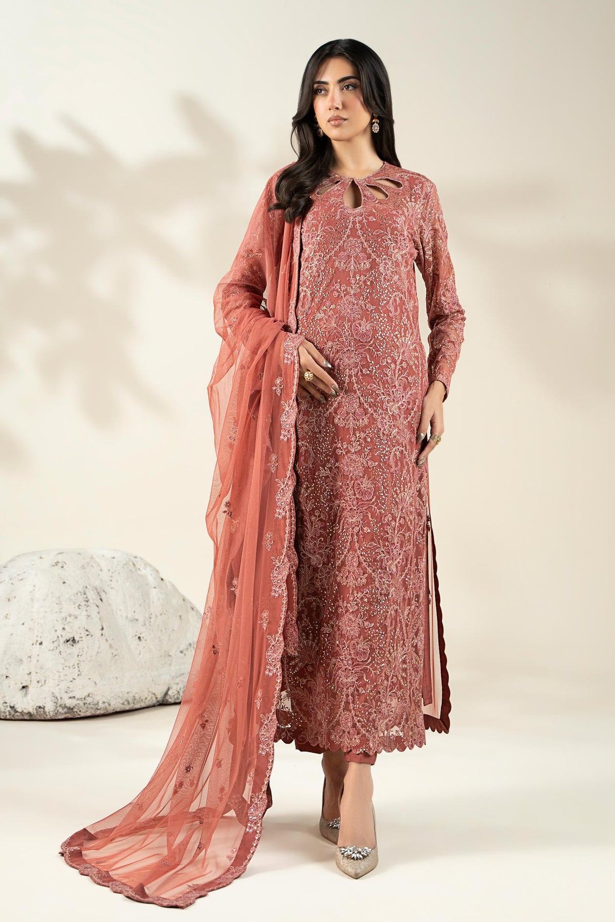 Embroidered Net Fabric (2Pcs) | LF-904