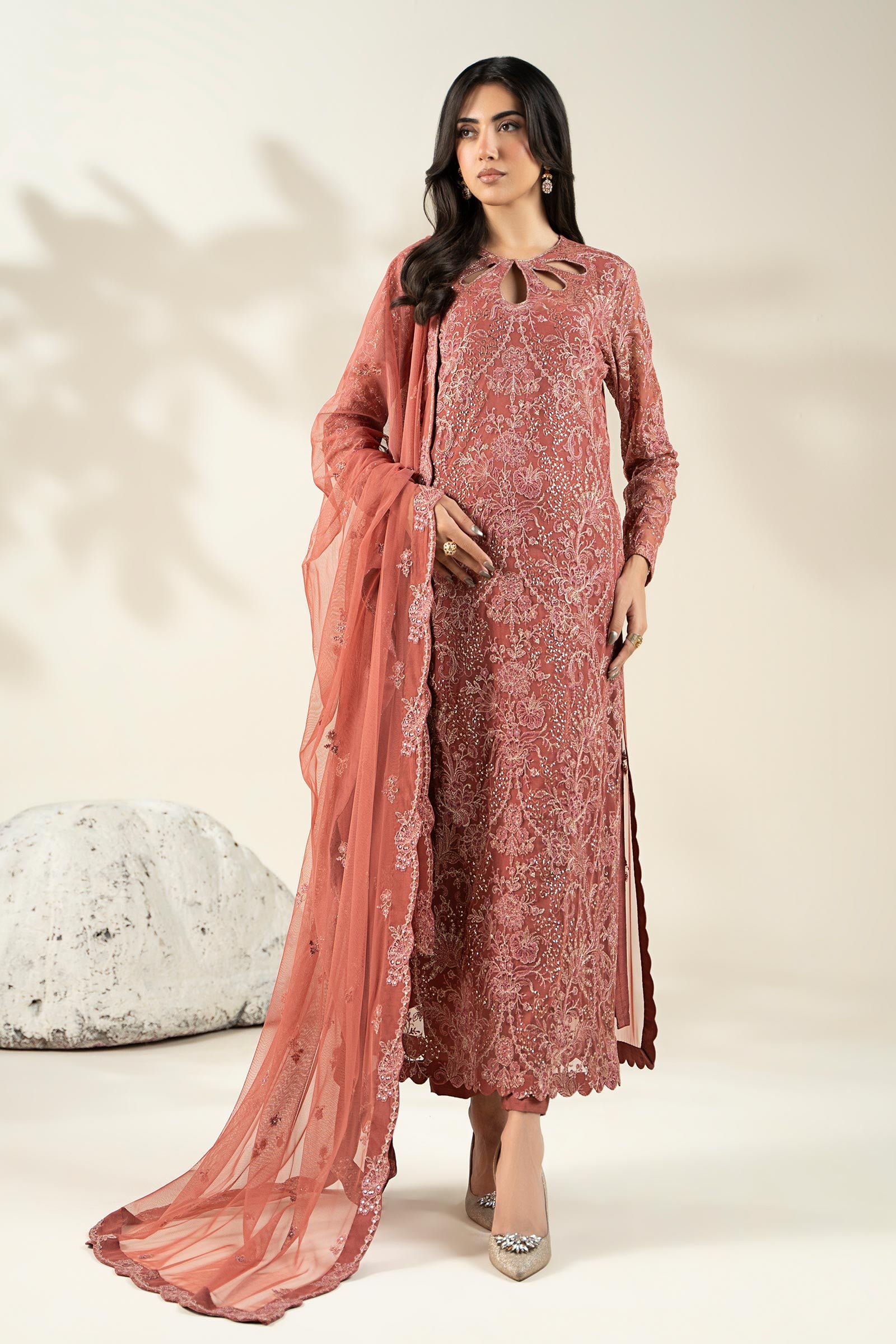 Embroidered Net Fabric (2Pcs) | LF-904