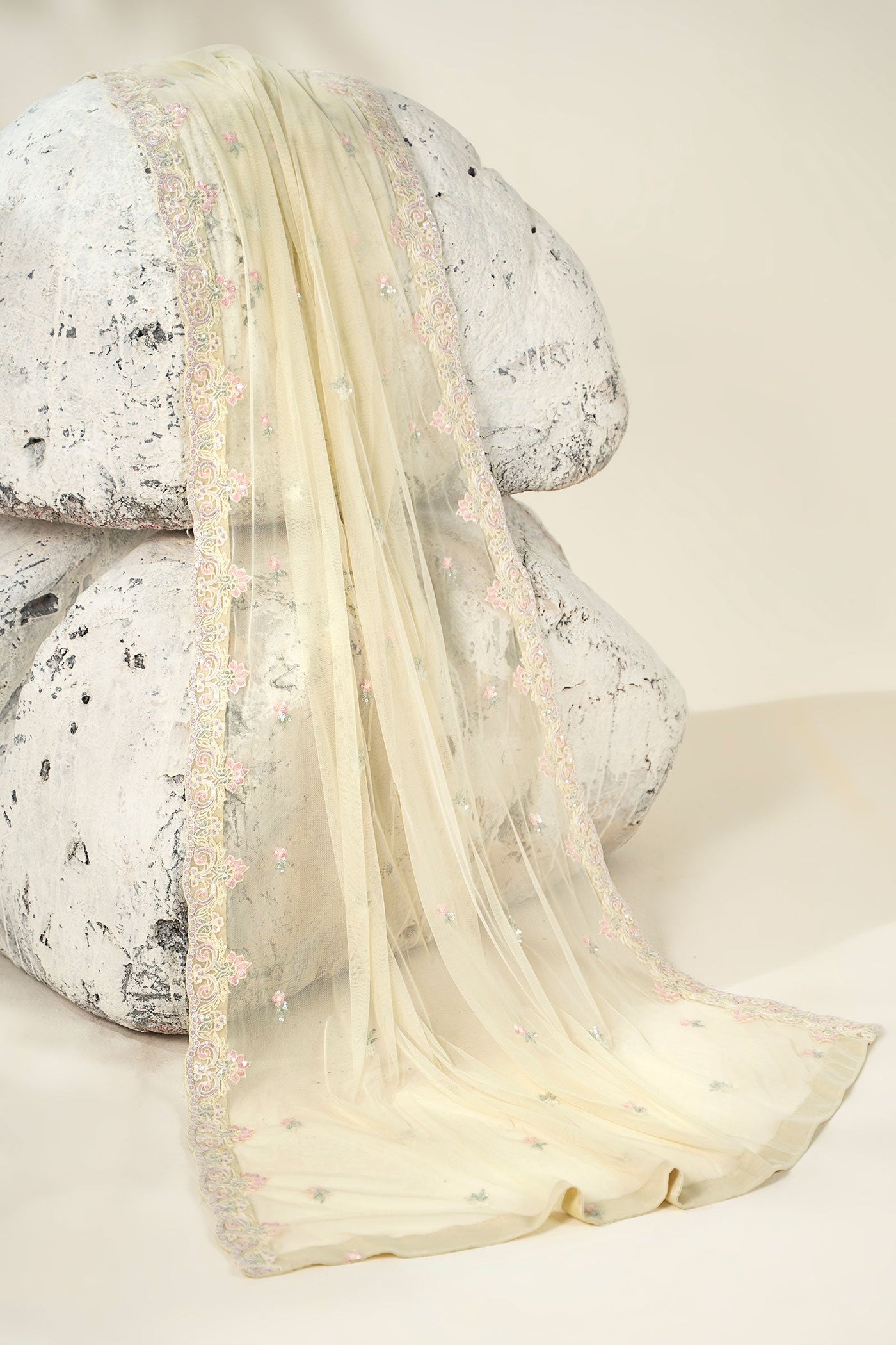 Embroidered Organza Fabric (2Pcs) | LF-910
