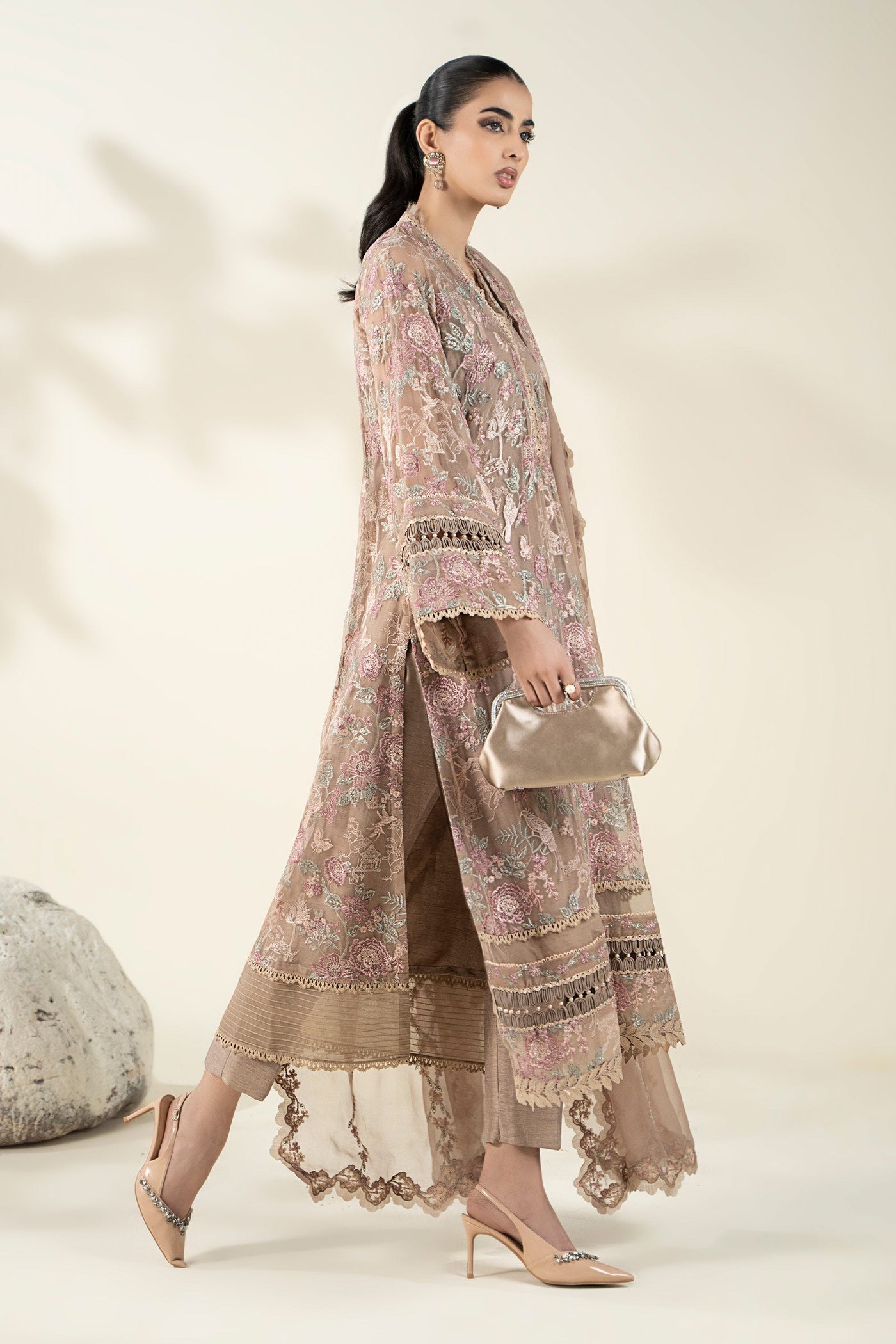 Embroidered Chiffon Fabric (2Pcs) | Lf-920