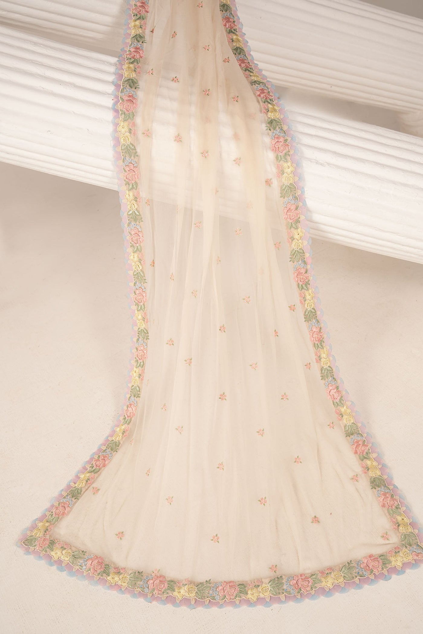 Embroidered Chiffon Fabric (2Pcs)