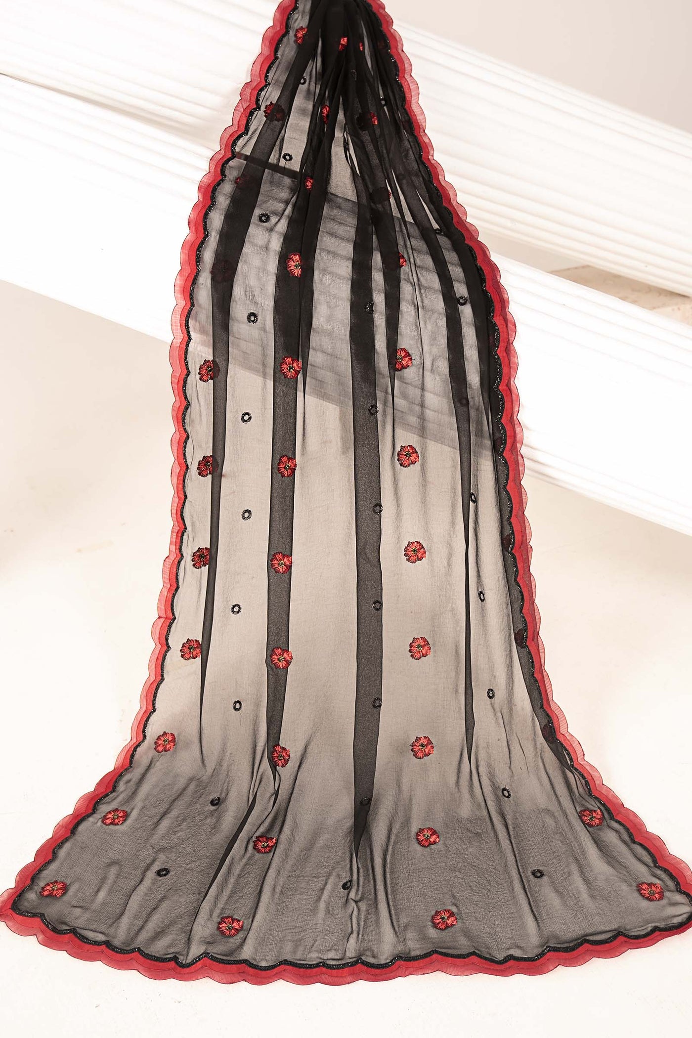 Embroidered Chiffon Fabric (3Pcs)